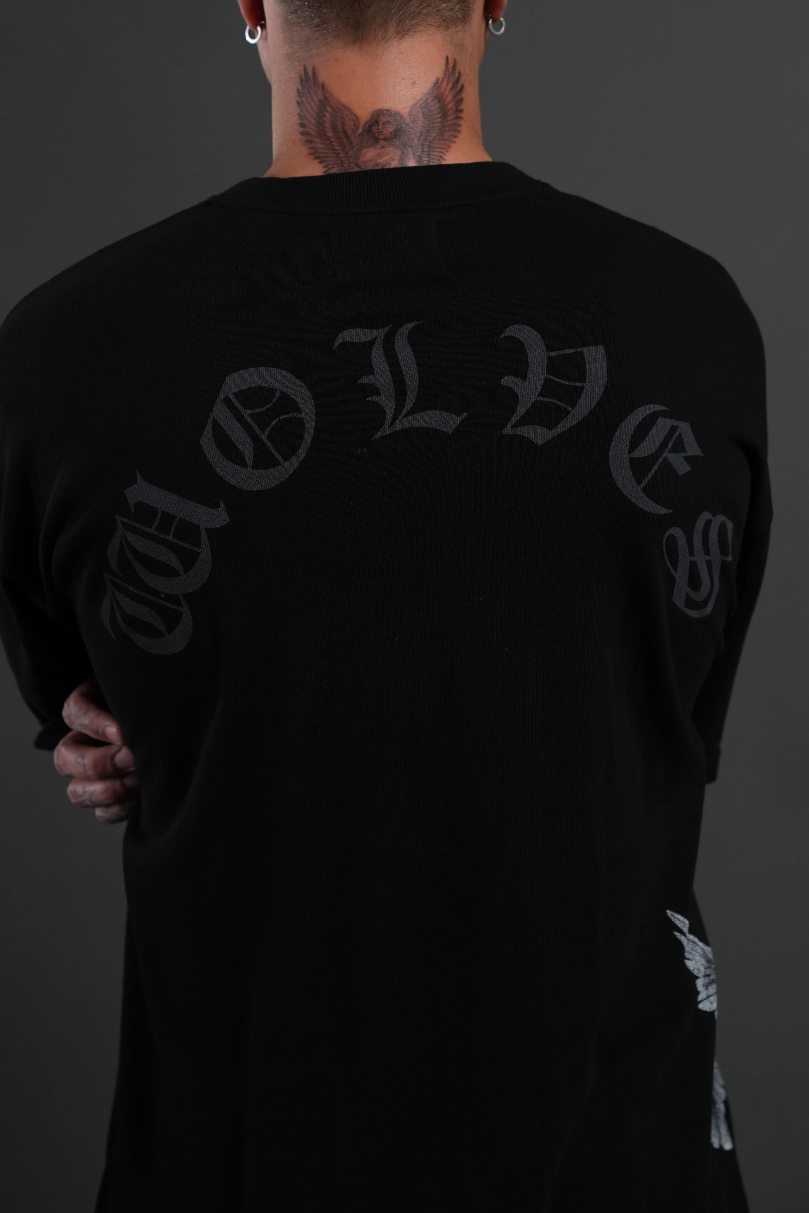 Creed Premium Oversized Tee in Black - Image 8