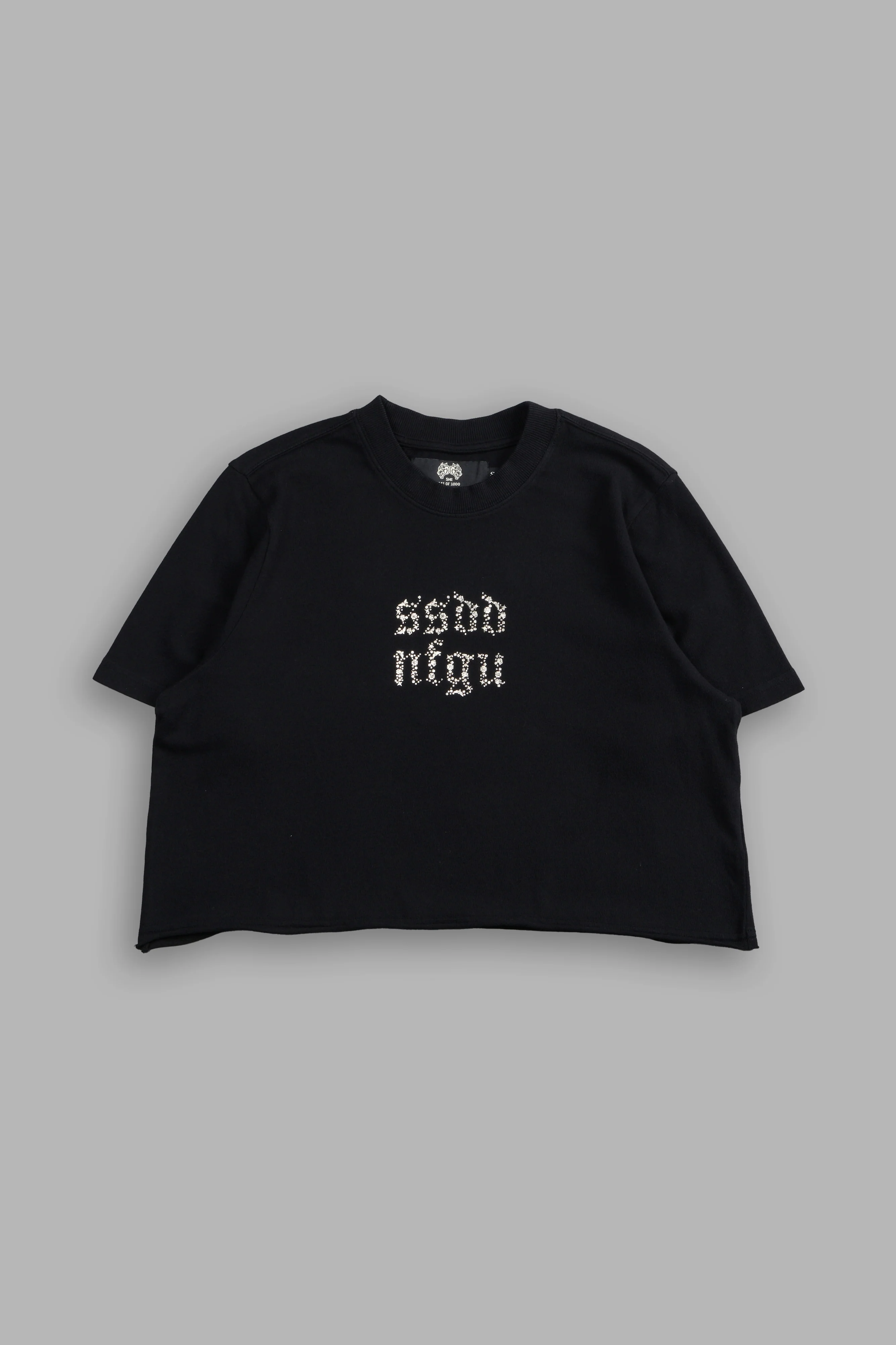 Crystal Code "Premium" Oversized (Cropped) Tee in Black - Image 2