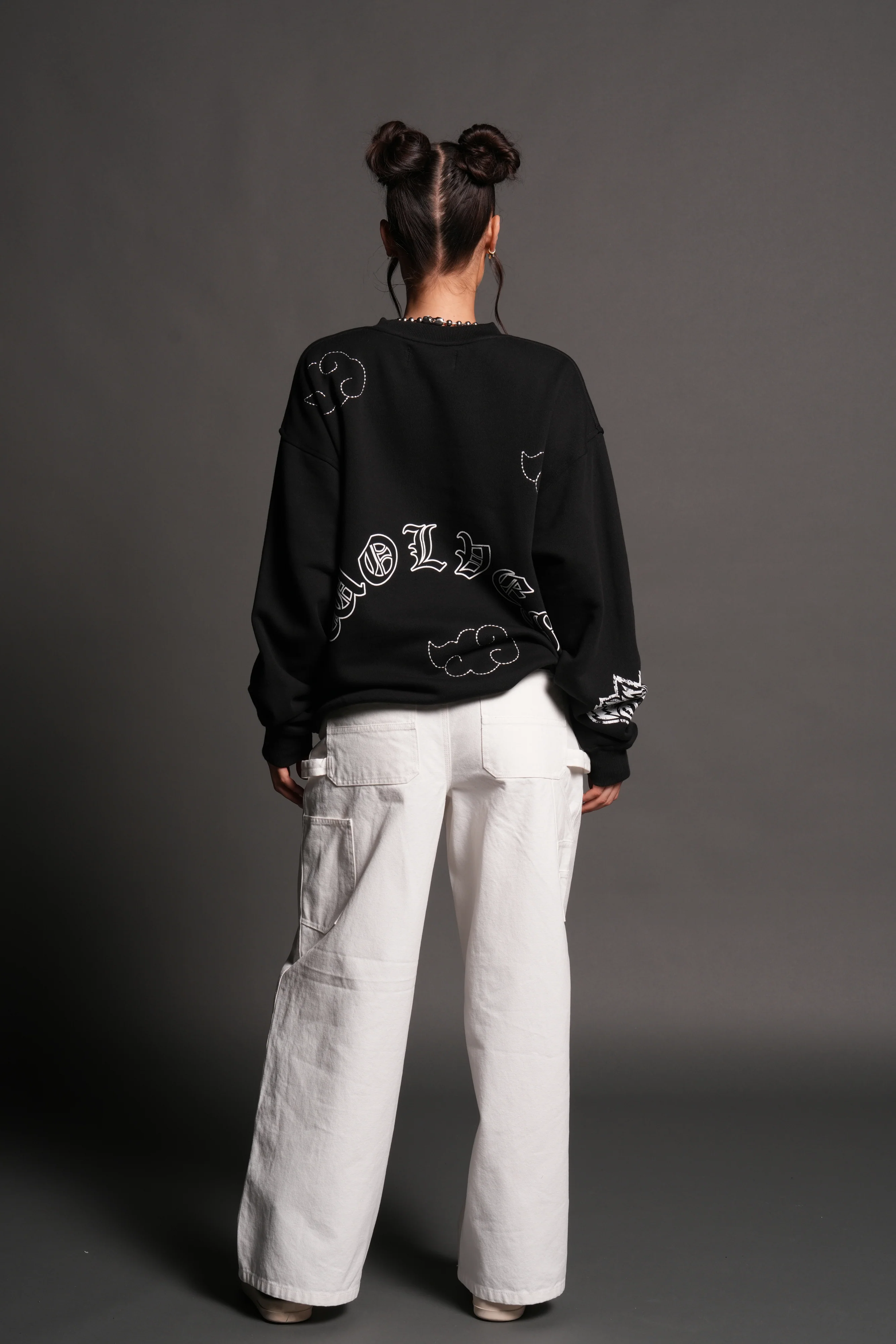 Darc Clouds London Crewneck in Black - Image 20