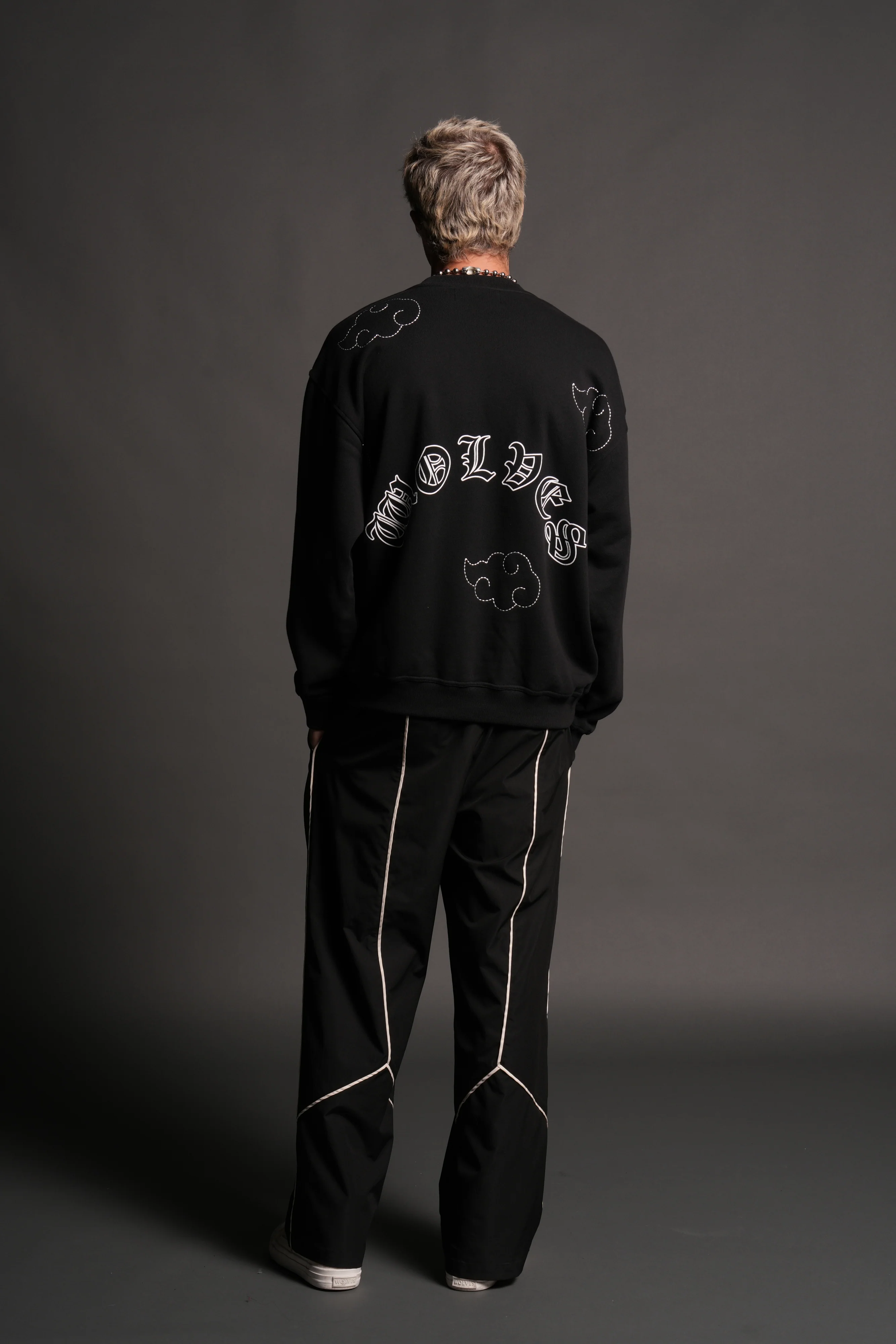 Darc Clouds London Crewneck in Black - Image 6