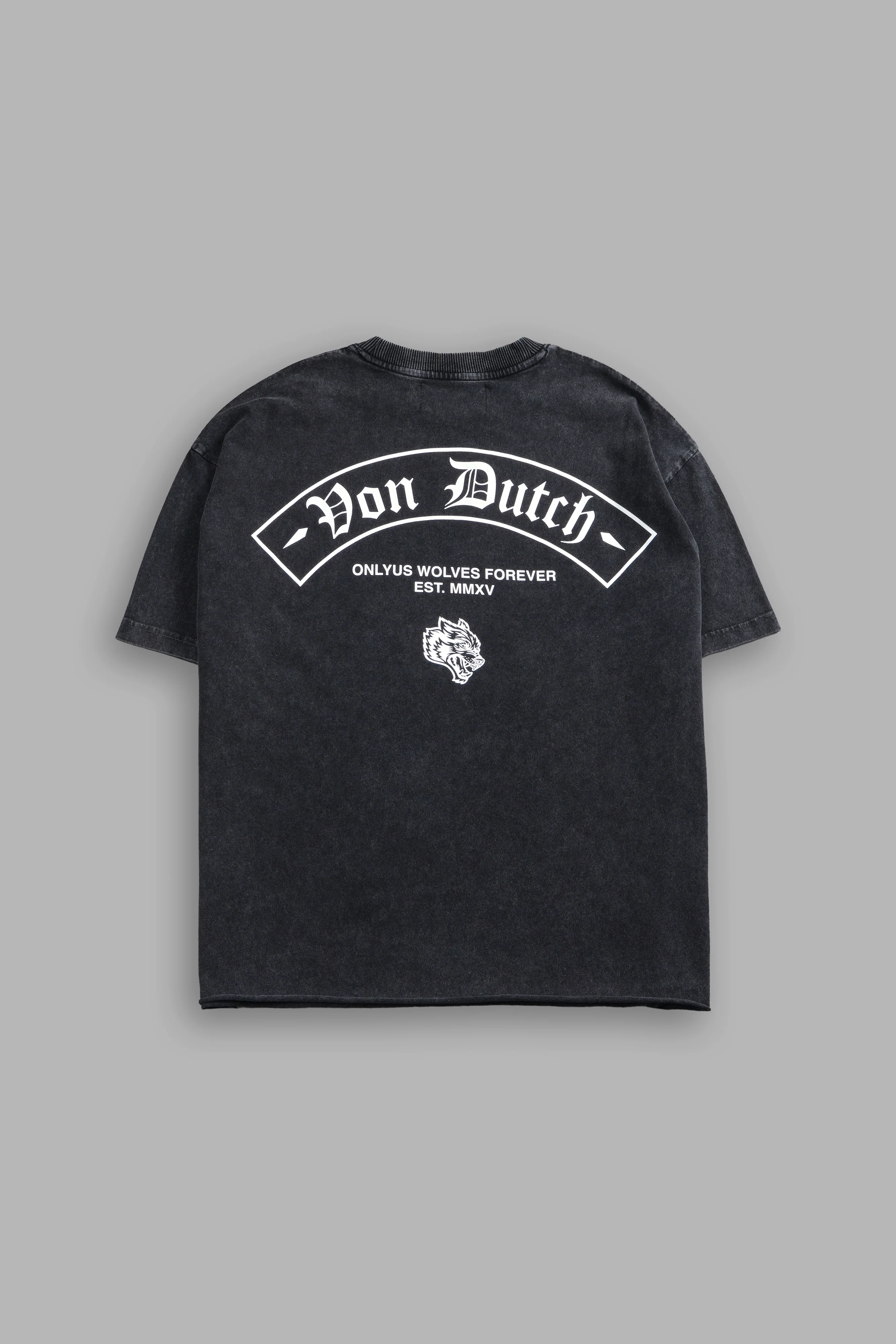 Darc Covenant Grunge Mid-Length Raw Hem Tee in Black - Image 3