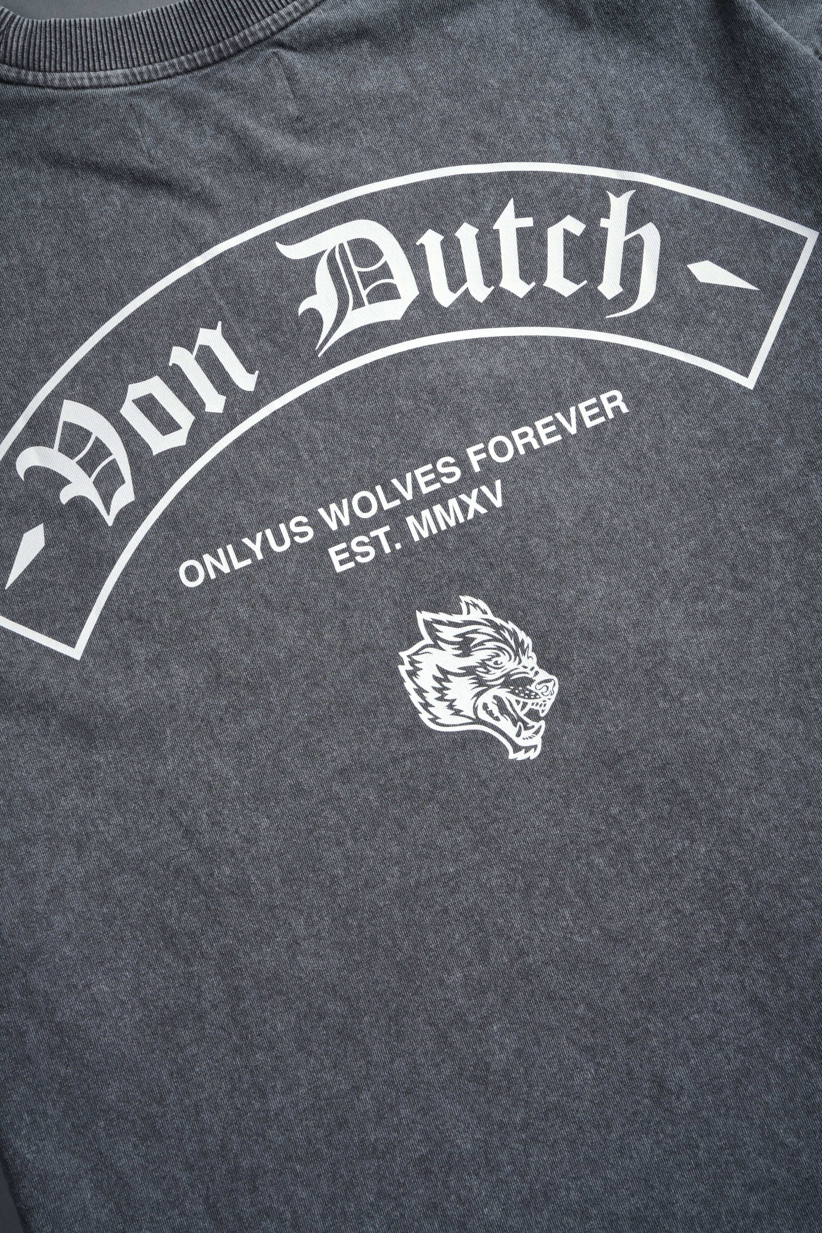 Darc Covenant Grunge Mid-Length Raw Hem Tee in Wolf Gray - Image 7