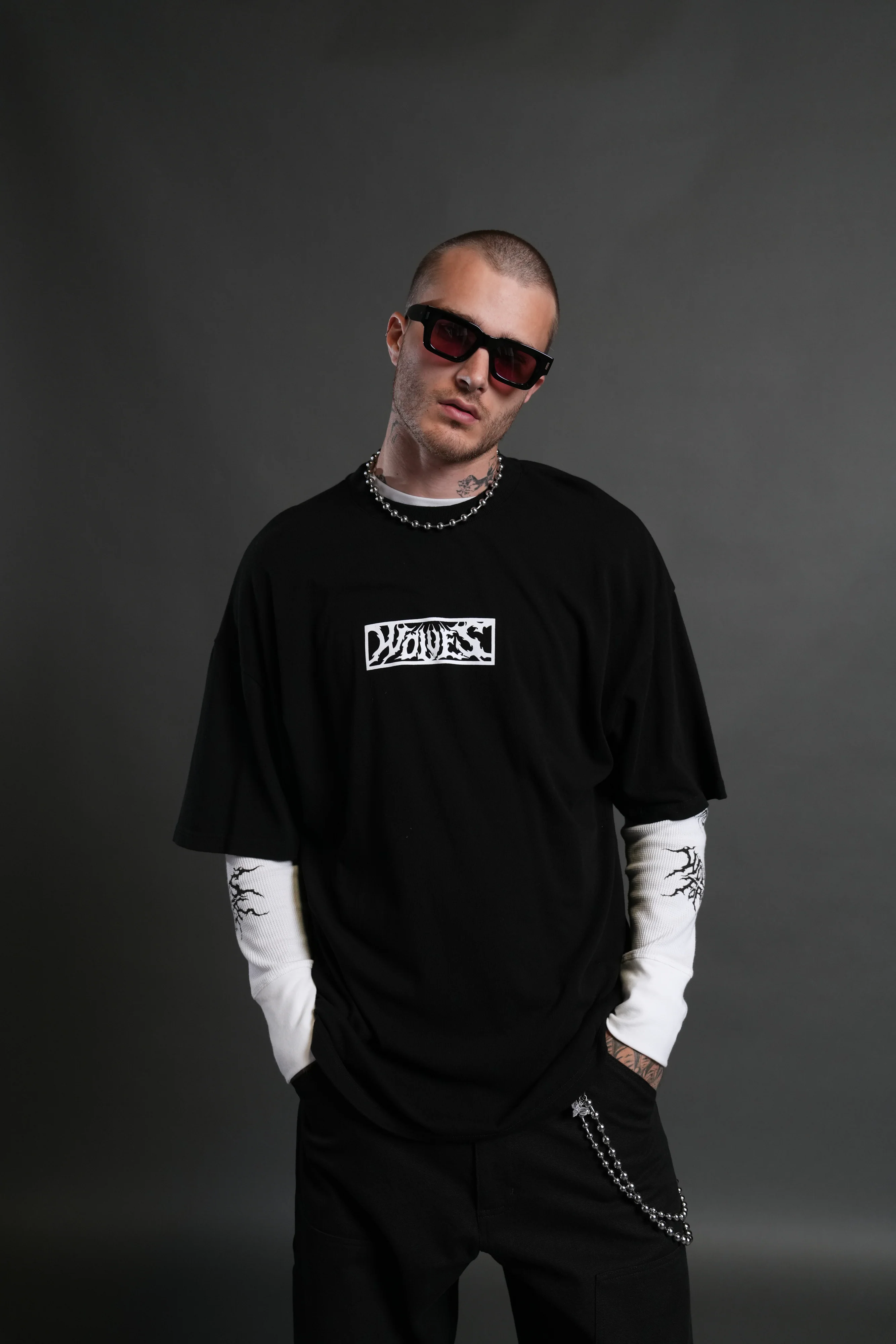 Darc Hunter "Premium" Oversized Tee in Black - Image 2