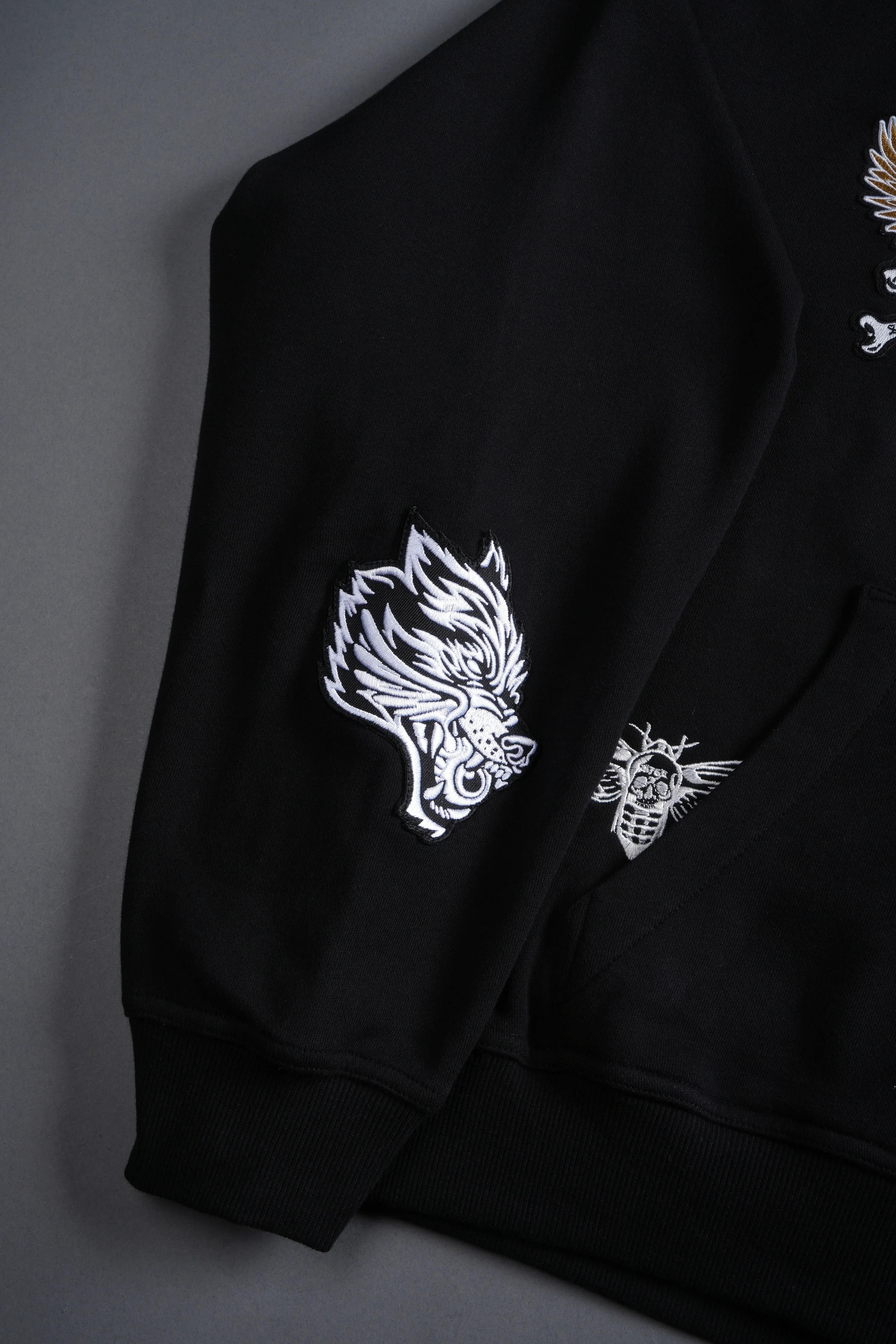 Darc Kulture Vex Double Zip Hoodie in Black - Image 10