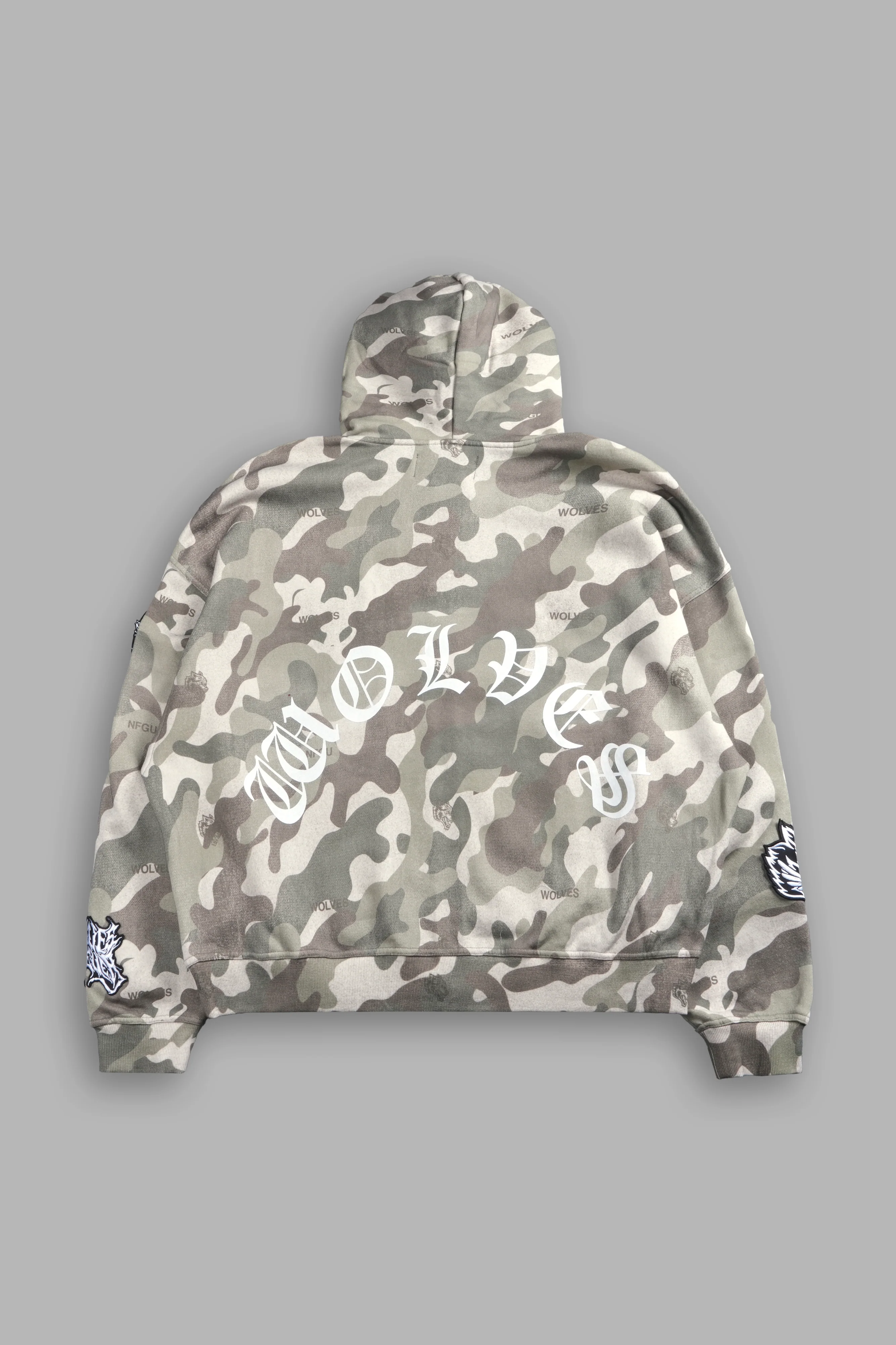 Darc Kulture Vex Double Zip Hoodie in DSVD Green Camo - Image 3