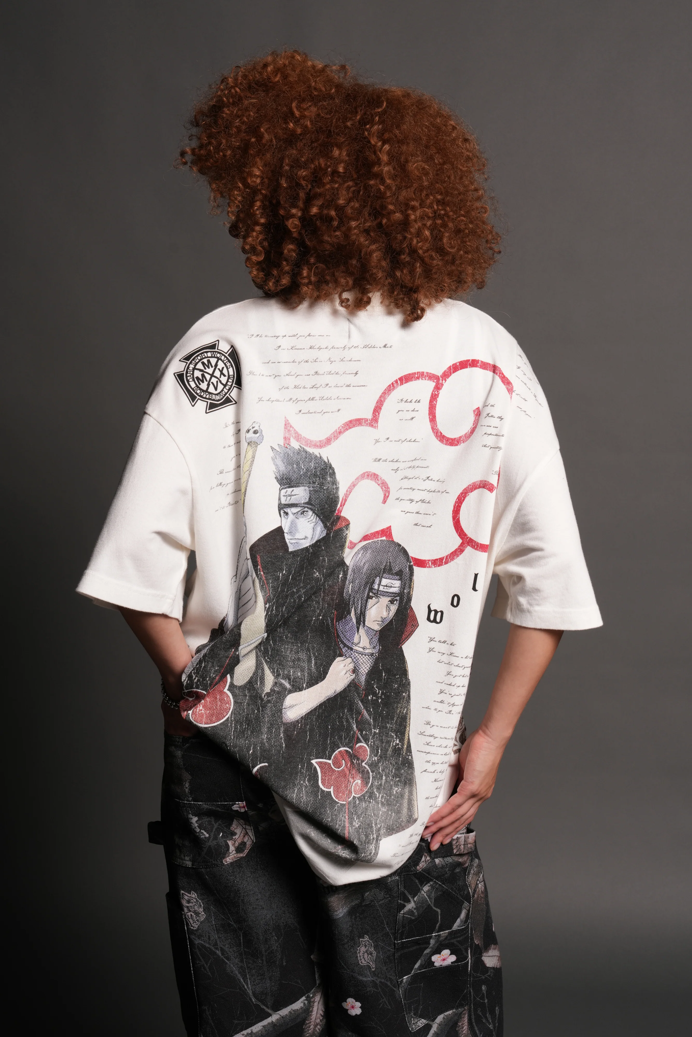 Darc Ninja Premium Oversized Tee in Cream - Image 10