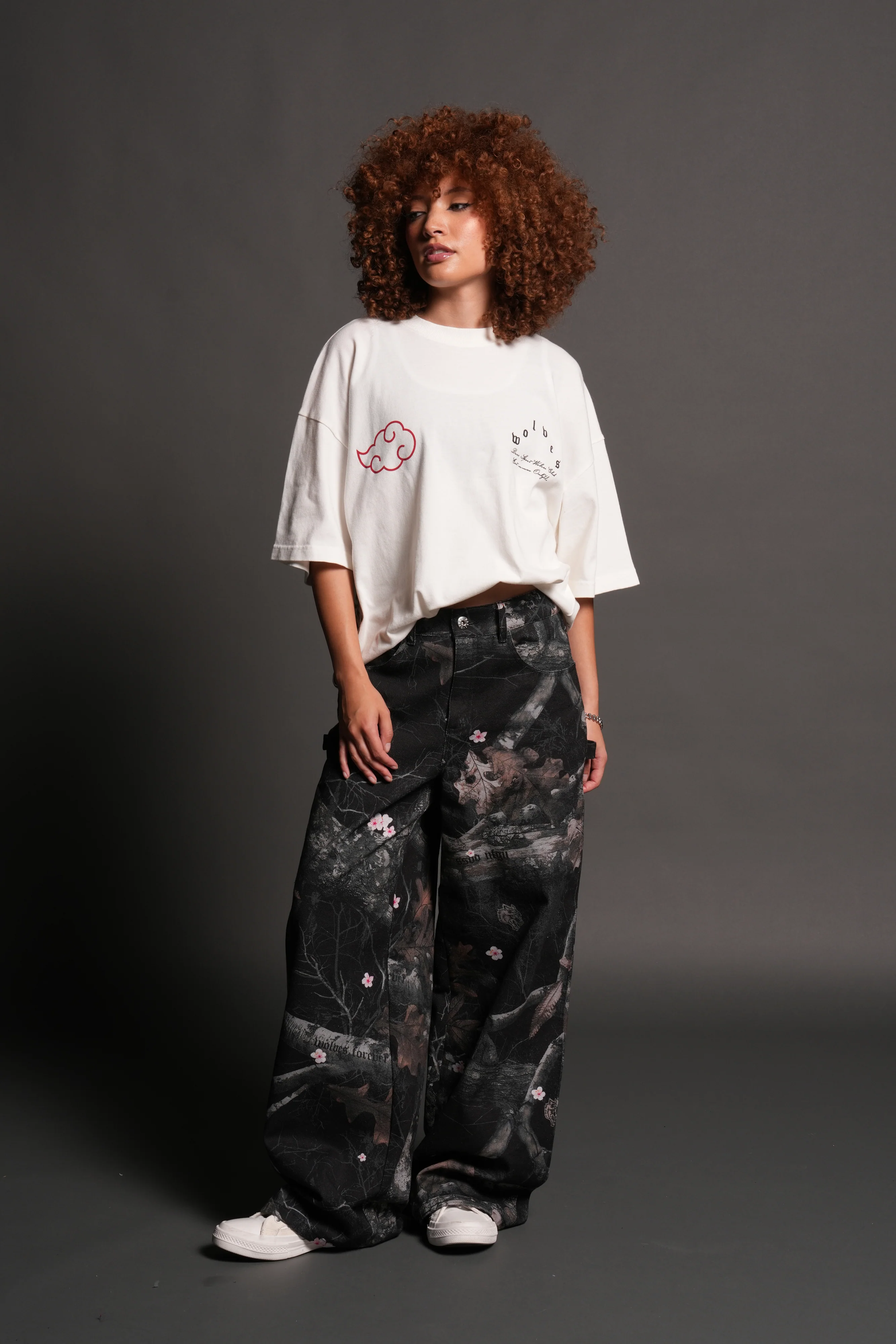 Darc Ninja Premium Oversized Tee in Cream - Image 11