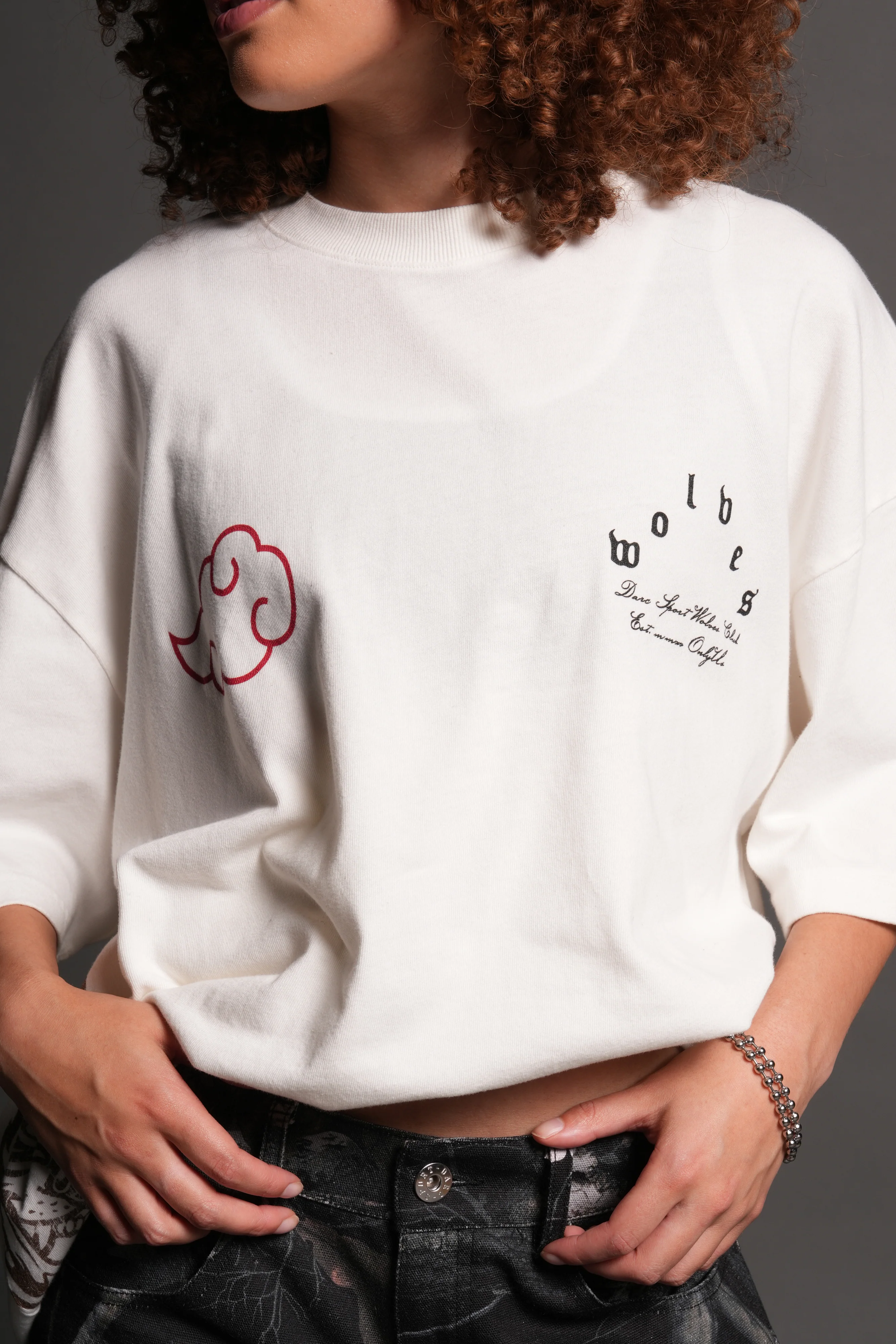 Darc Ninja Premium Oversized Tee in Cream - Image 13