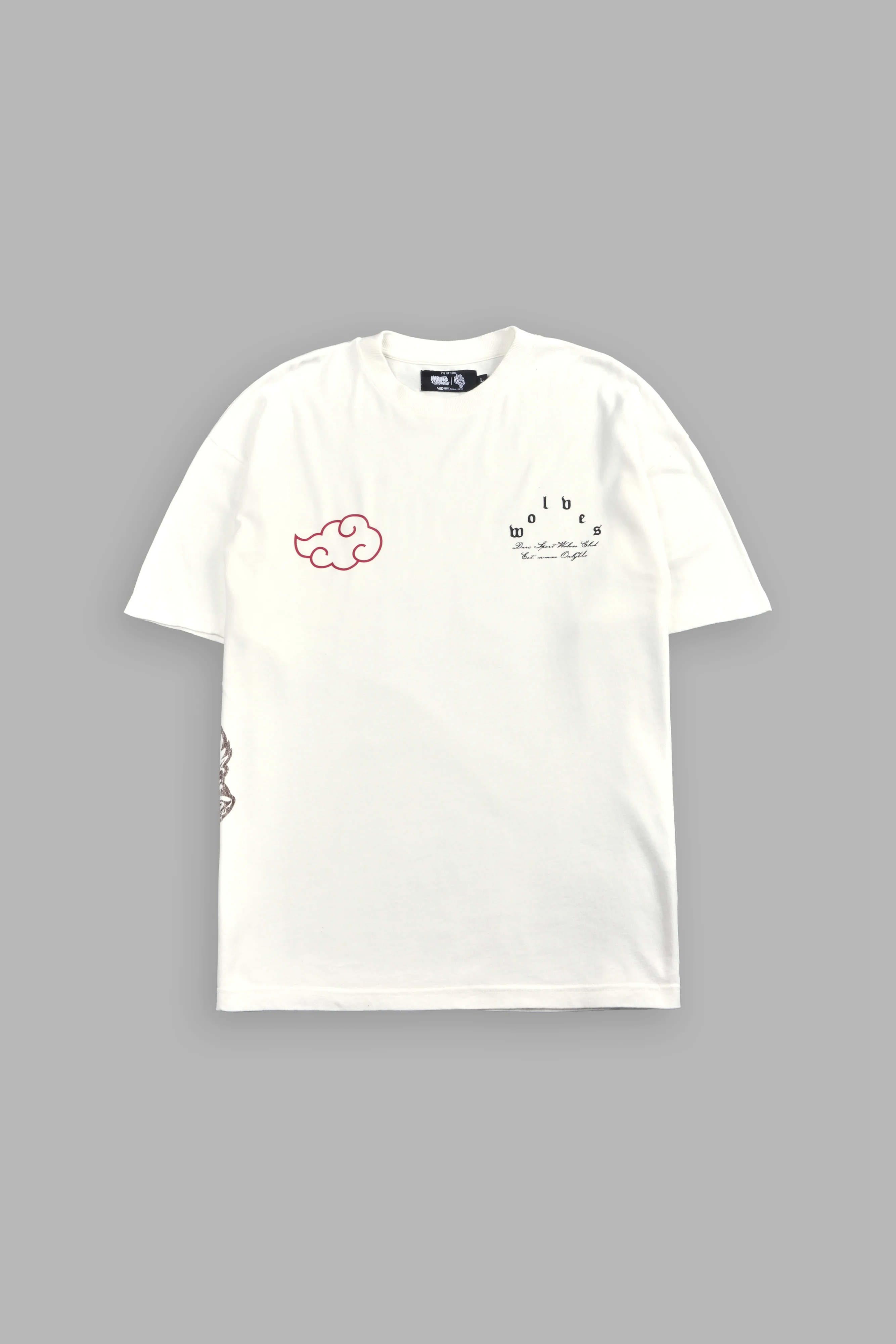 Darc Ninja Premium Oversized Tee in Cream - Image 3