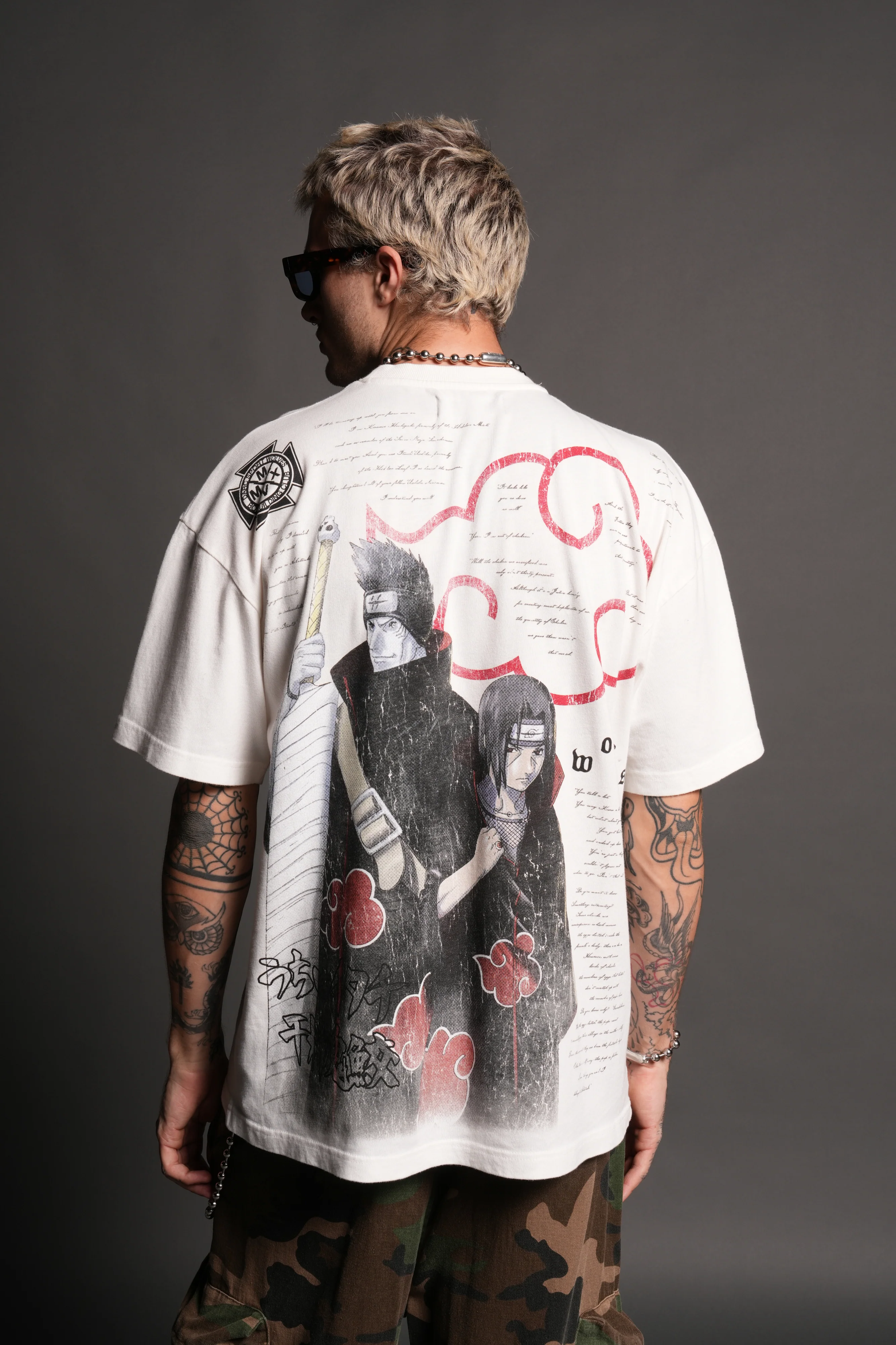 Darc Ninja Premium Oversized Tee in Cream - Image 4