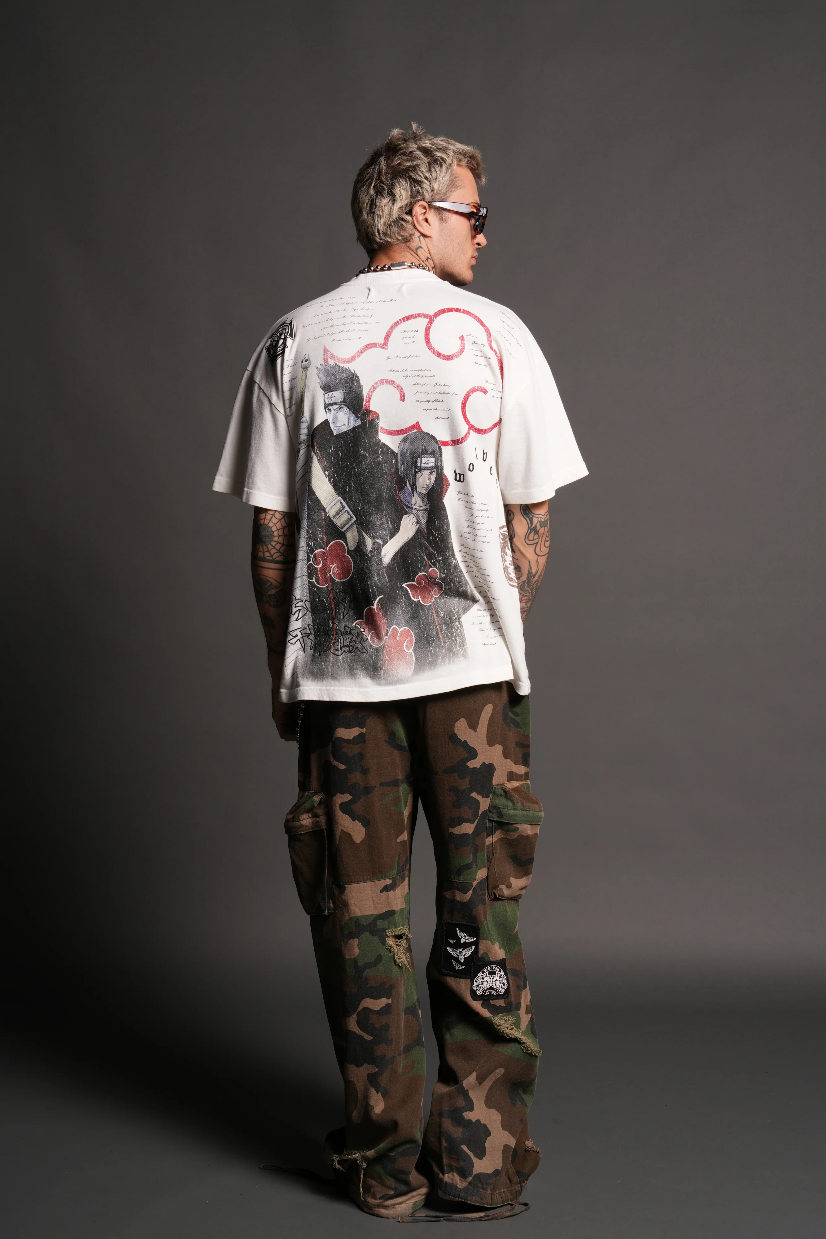 Darc Ninja Premium Oversized Tee in Cream - Image 6