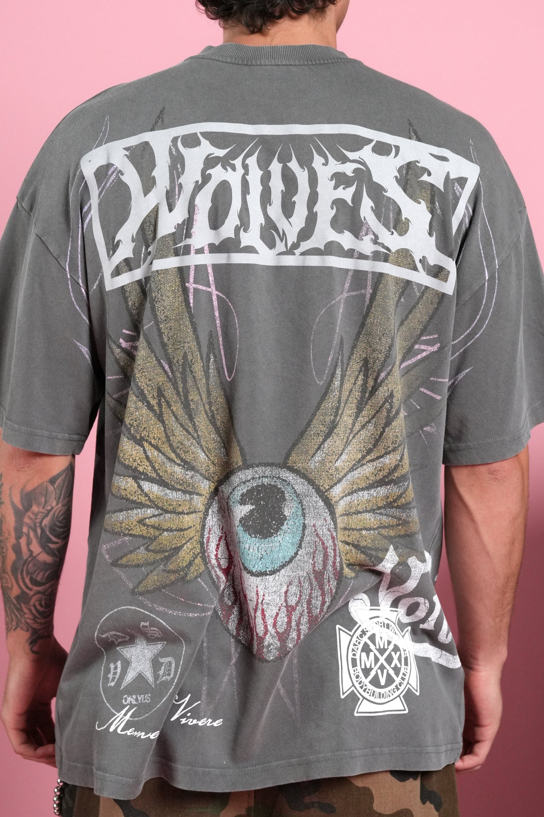 Darc Omen "Side-By-Side" Series Premium Tee in Slate Gray - Image 8