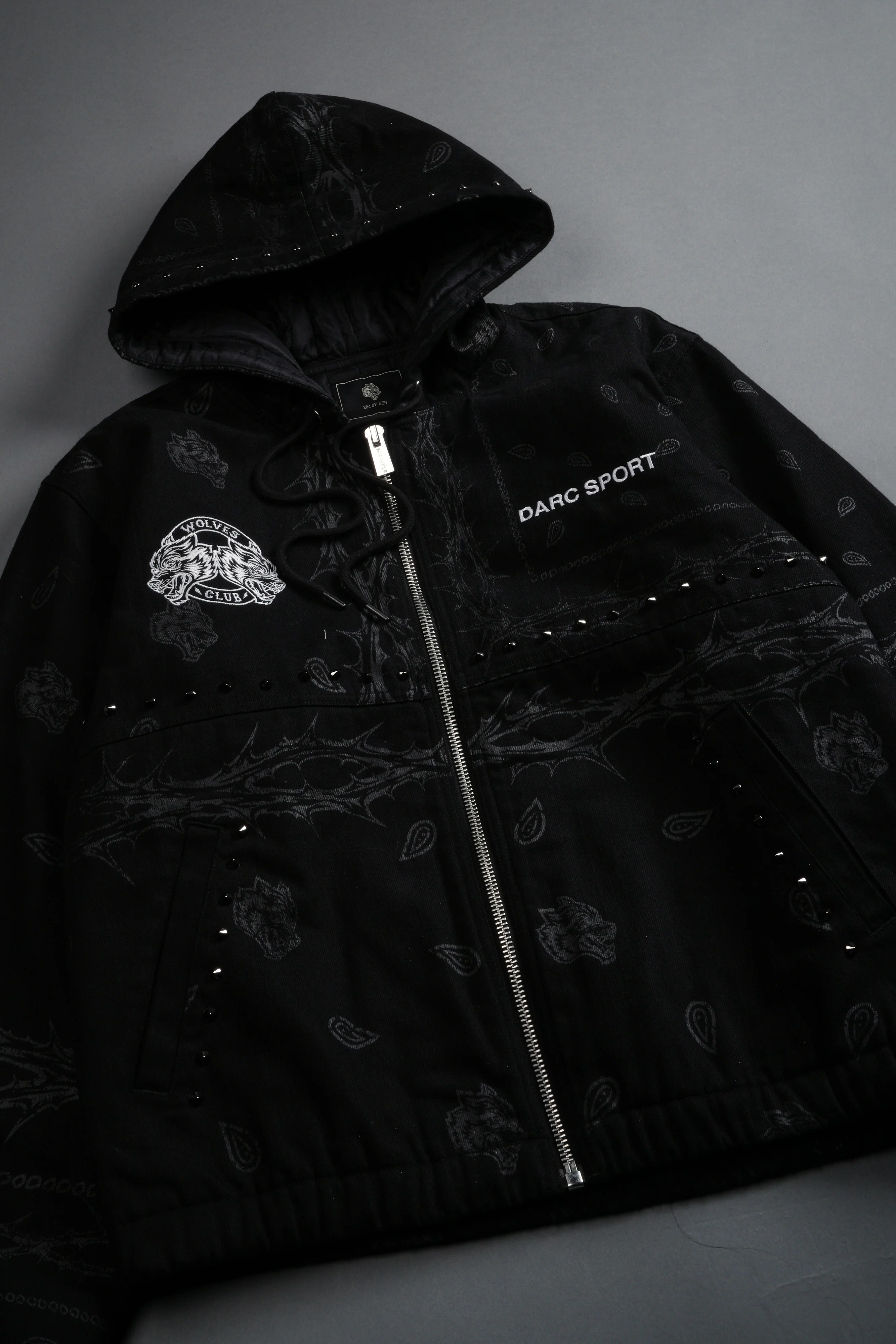 Darc Sport Wolves Club Calaway Jacket in Black Thorn Paisley - Image 10
