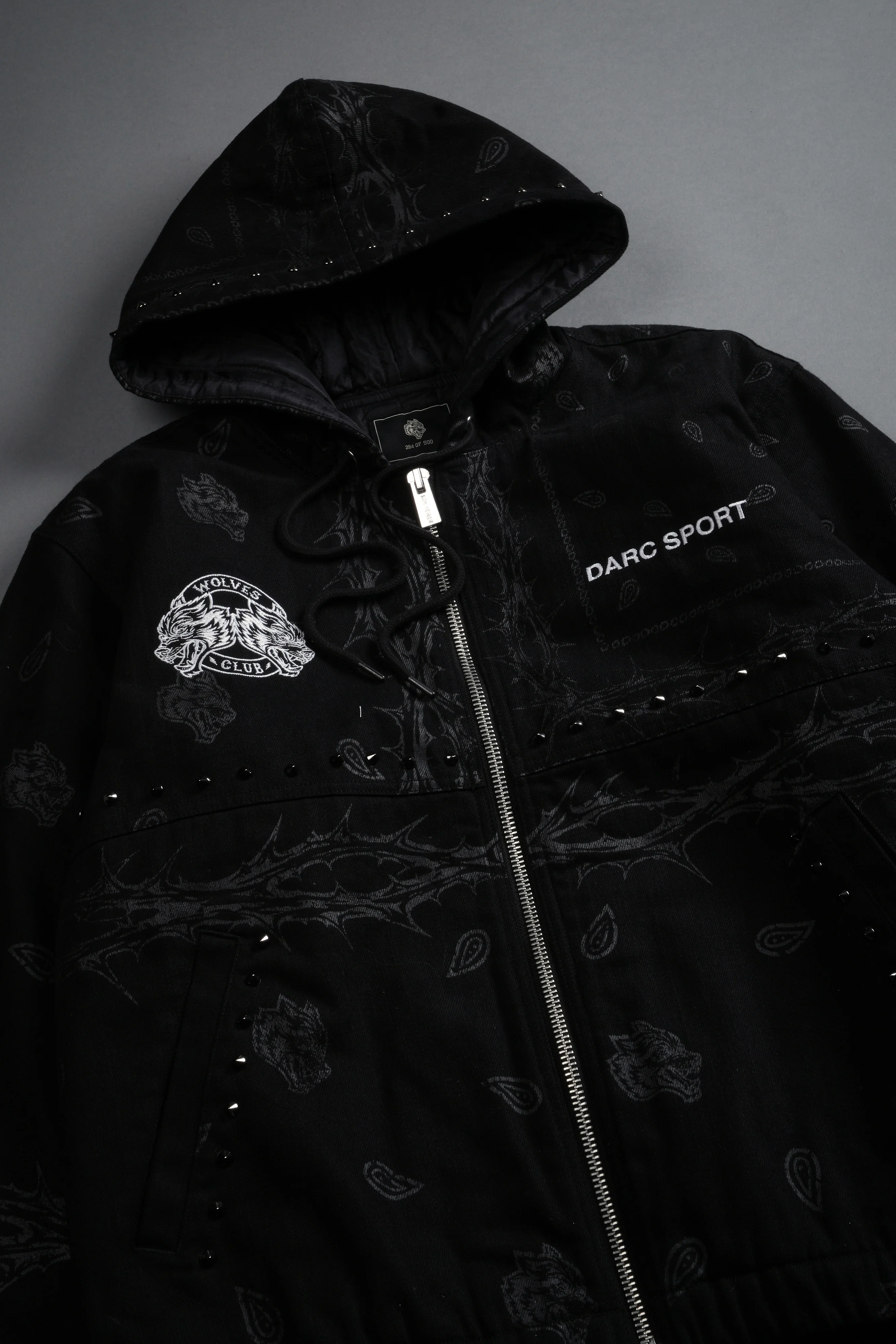 Darc Sport Wolves Club Calaway Jacket in Black Thorn Paisley - Image 8
