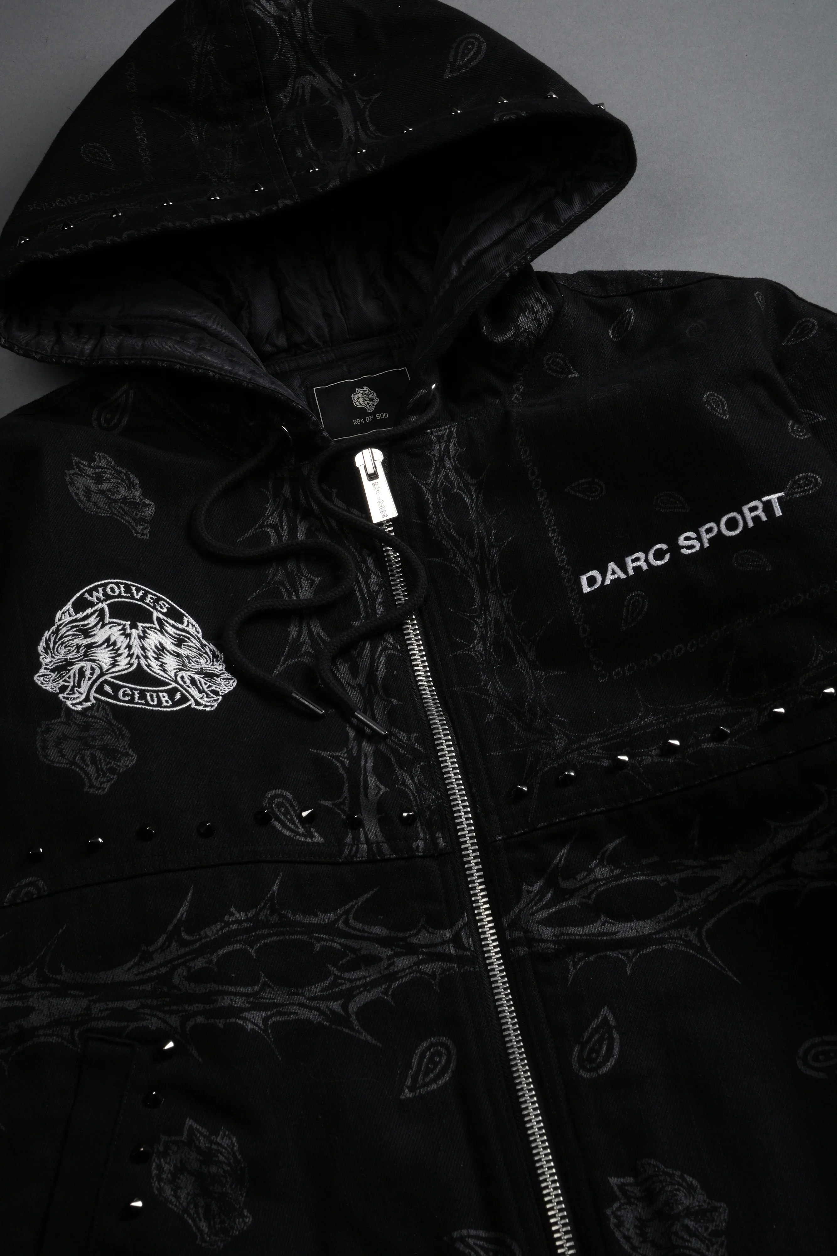 Darc Sport Wolves Club Calaway Jacket in Black Thorn Paisley - Image 9