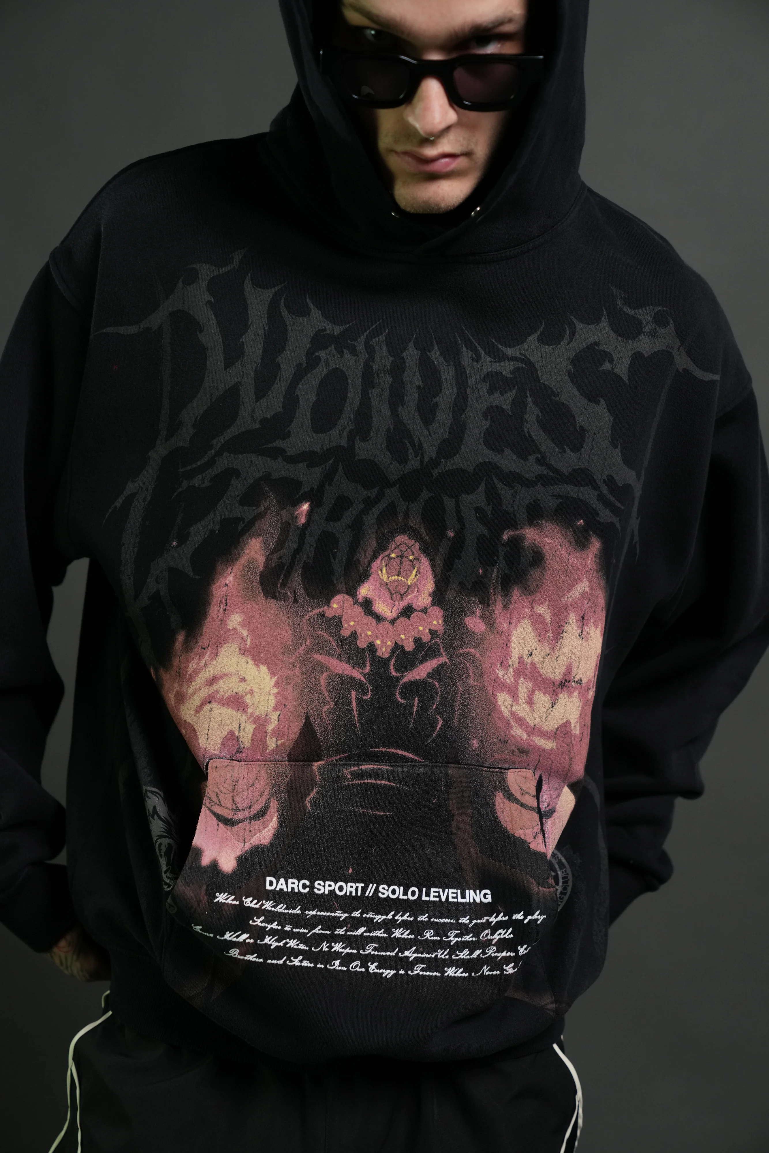Darc Tusk "Pierce" Hoodie in Black Sun Fade - Image 7