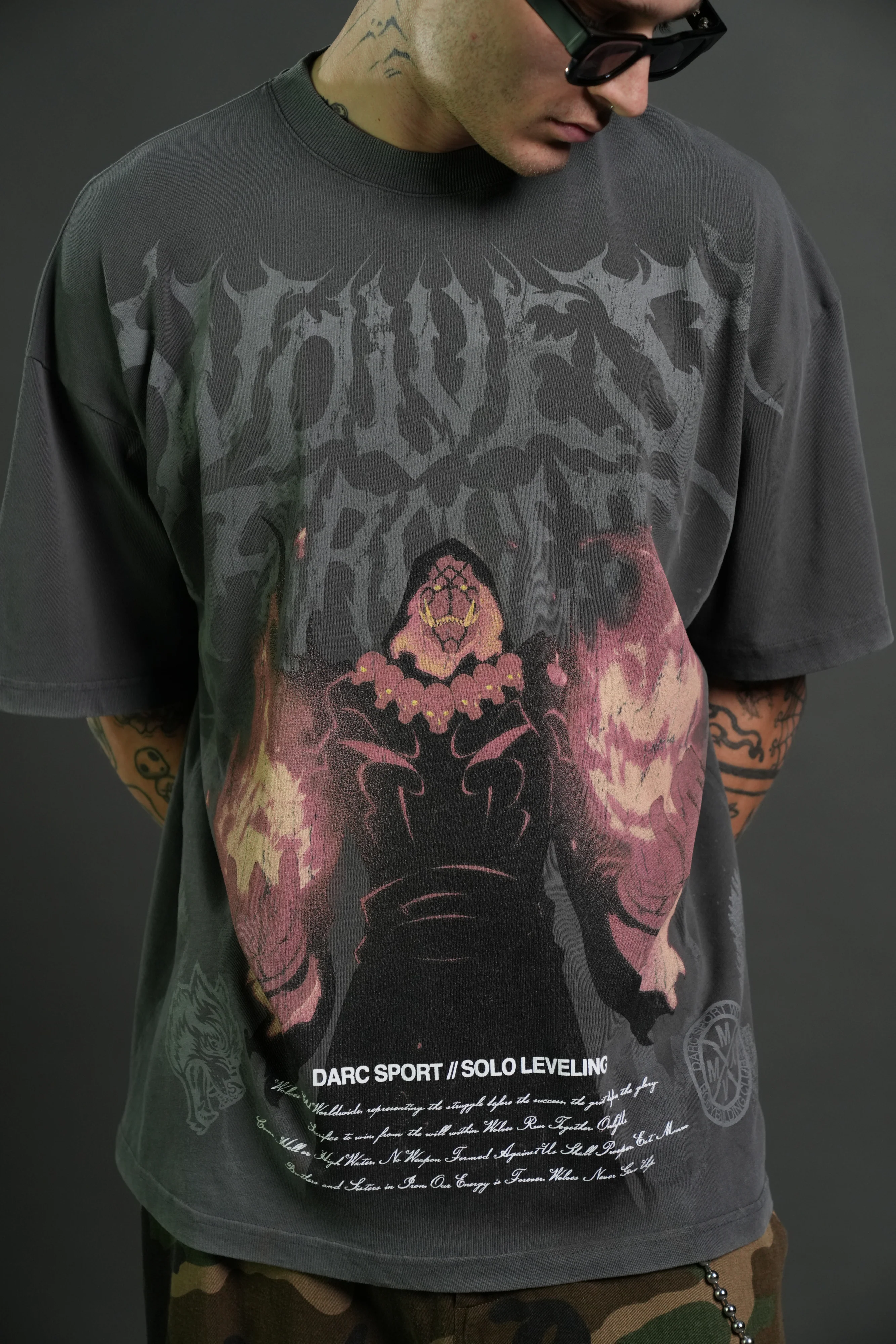 Darc Tusk Premium Oversized Tee in Wolf Gray - Image 7