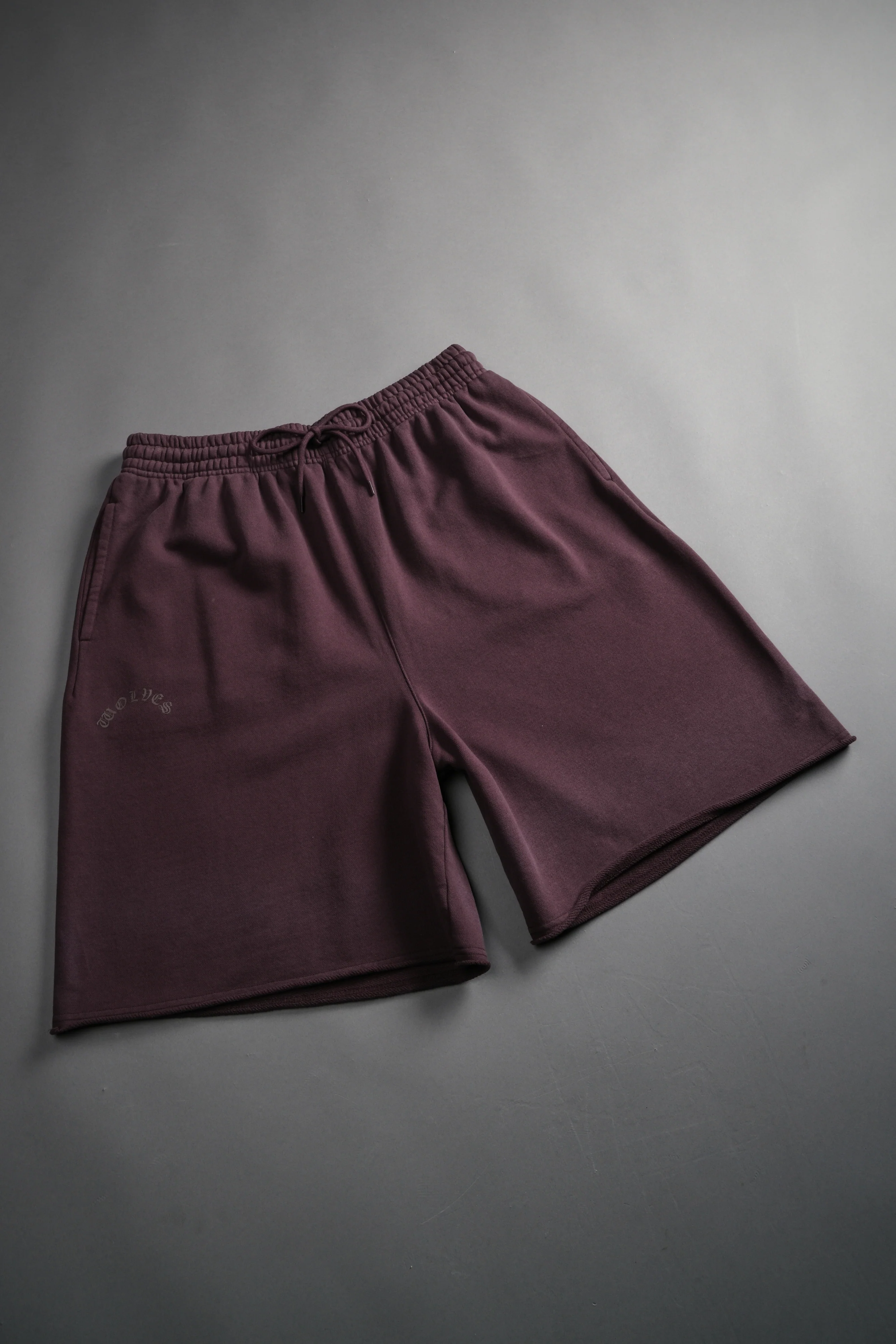 Darc Wandering Grunge Brock Sweat Shorts in Darc Garnet Drift Wash - Image 6