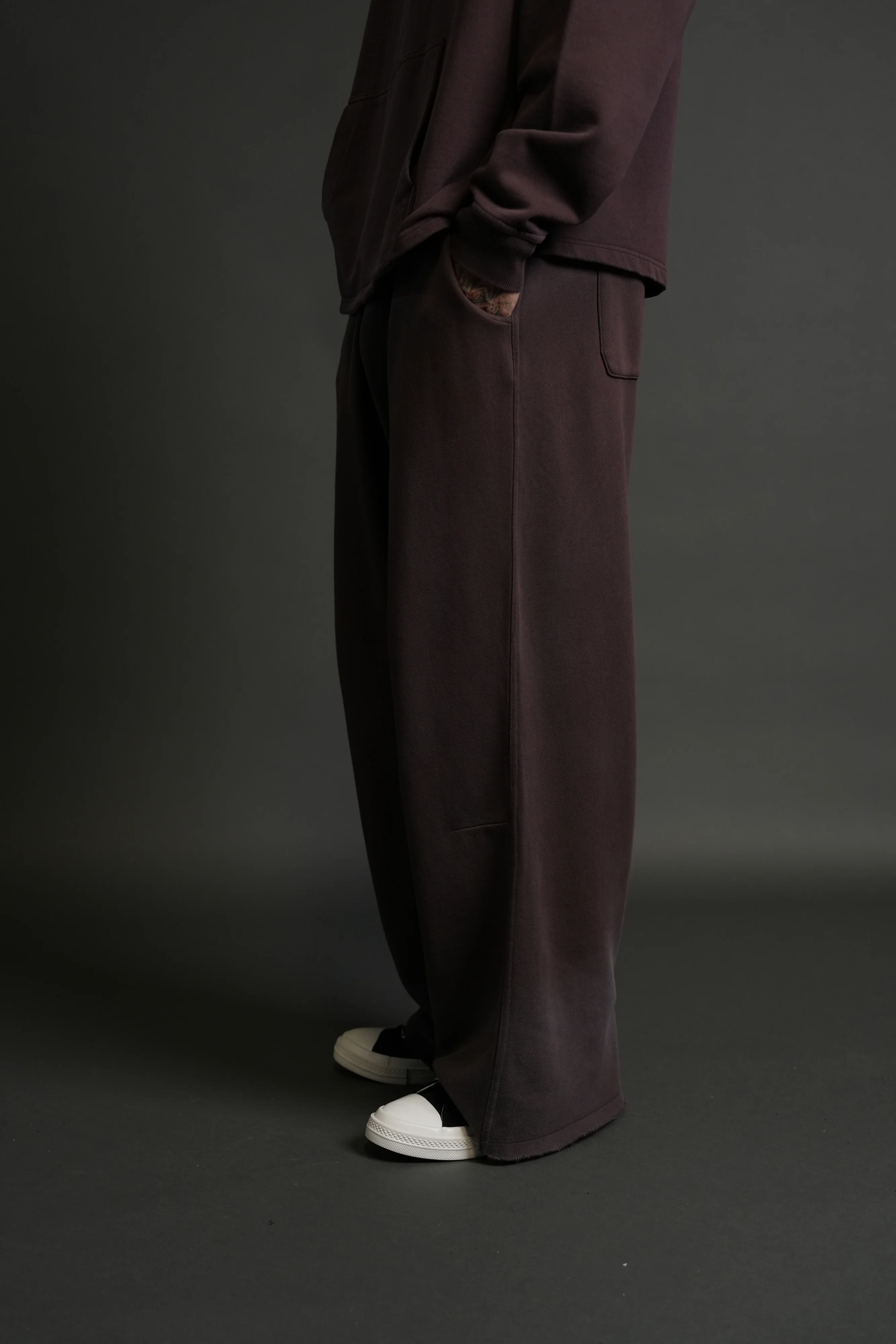 Darc Wandering Moaty Sweat Pants in Darc Garnet Drift Wash - Image 4