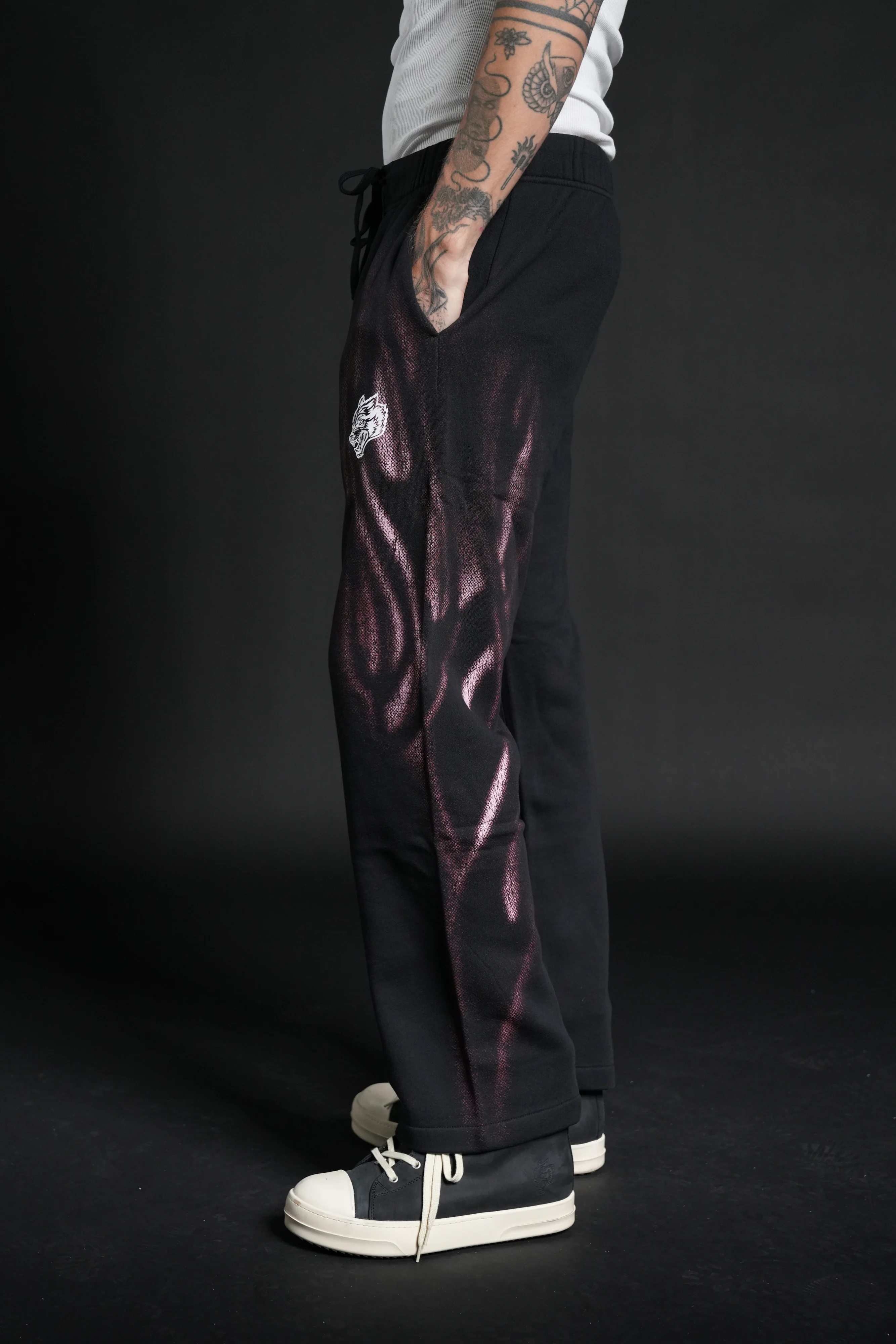 Dark Flame Bigelow Sweat Pants in Black - Image 4