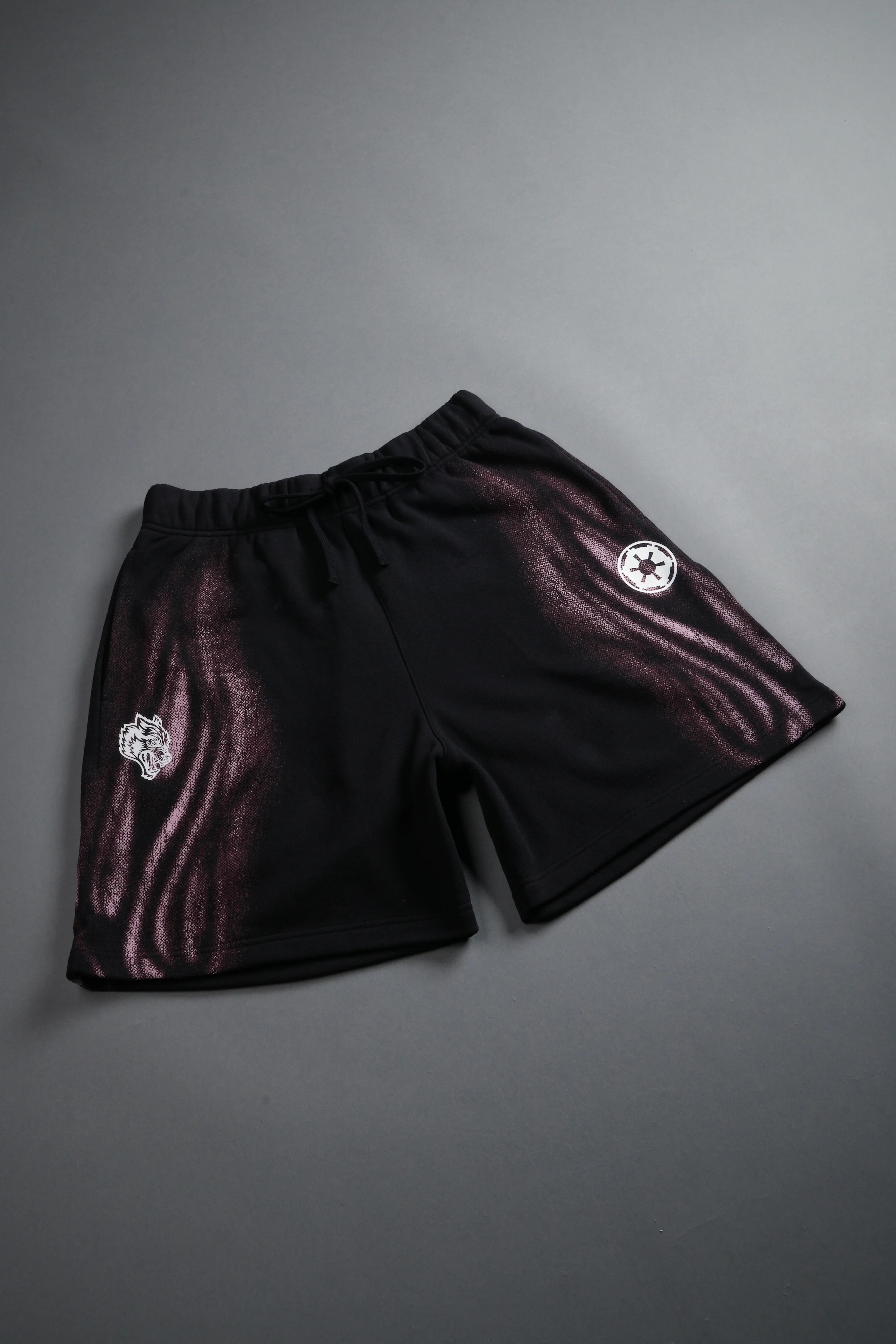 Dark Flame Oversized Post Lounge Sweat Shorts in Black - Image 3