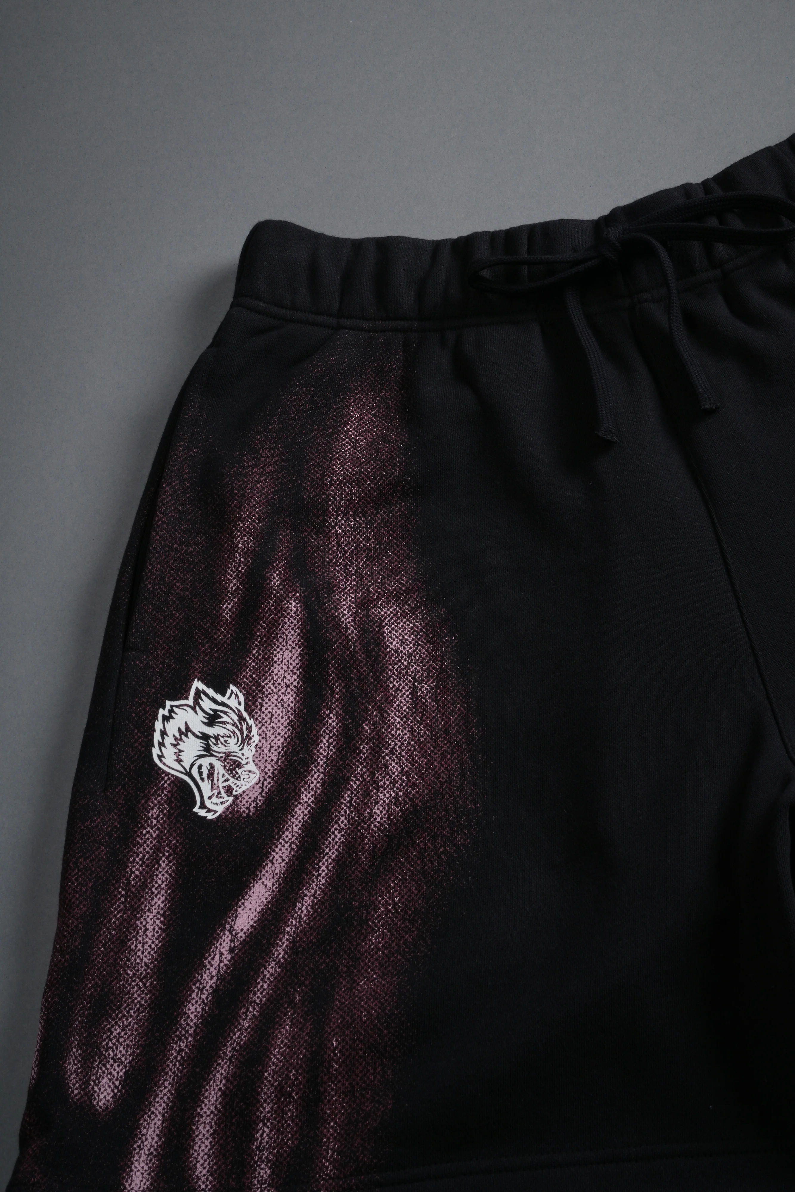 Dark Flame Oversized Post Lounge Sweat Shorts in Black - Image 4