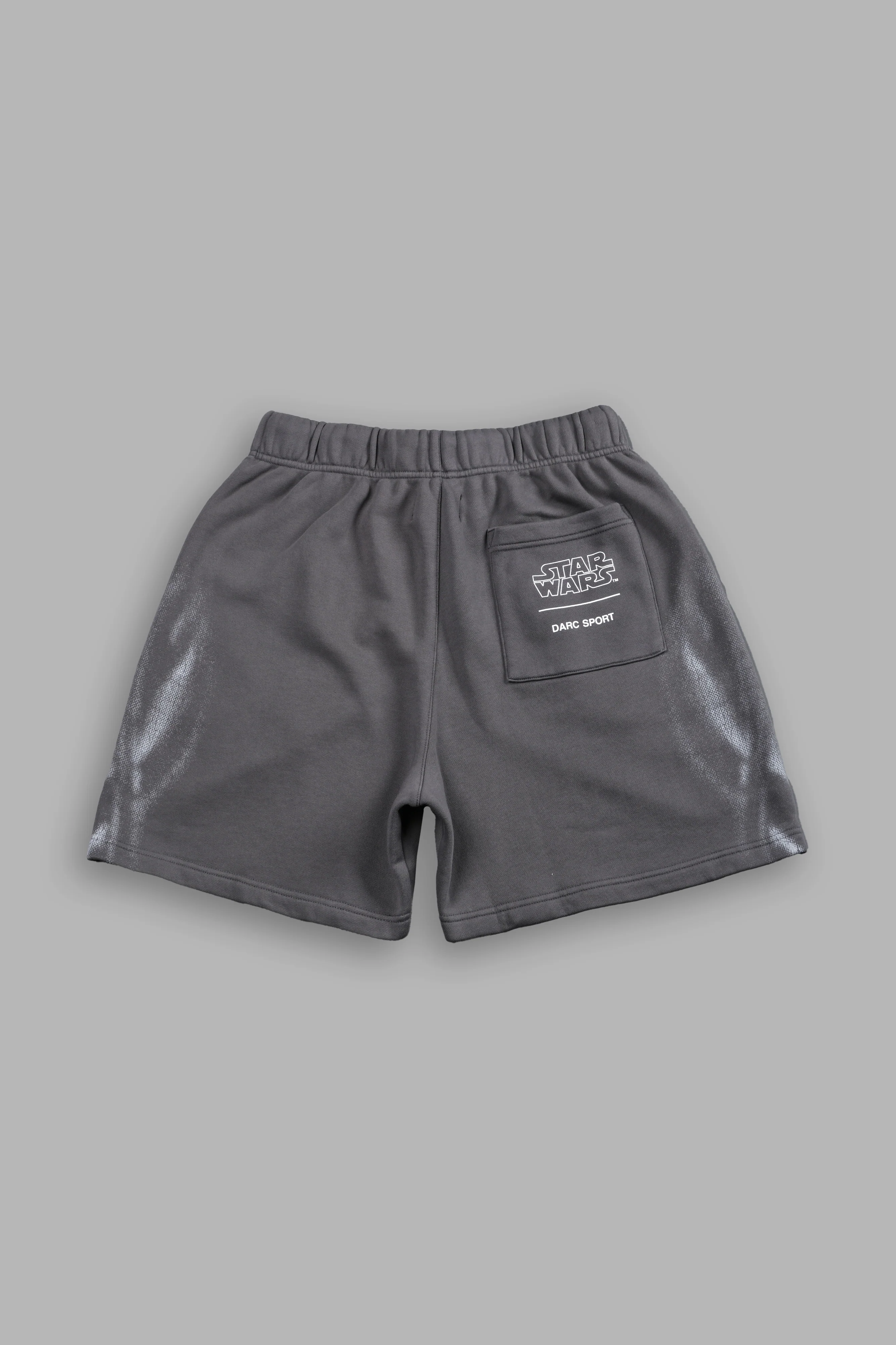 Dark Flame Oversized Post Lounge Sweat Shorts in Slate Gray - Image 2