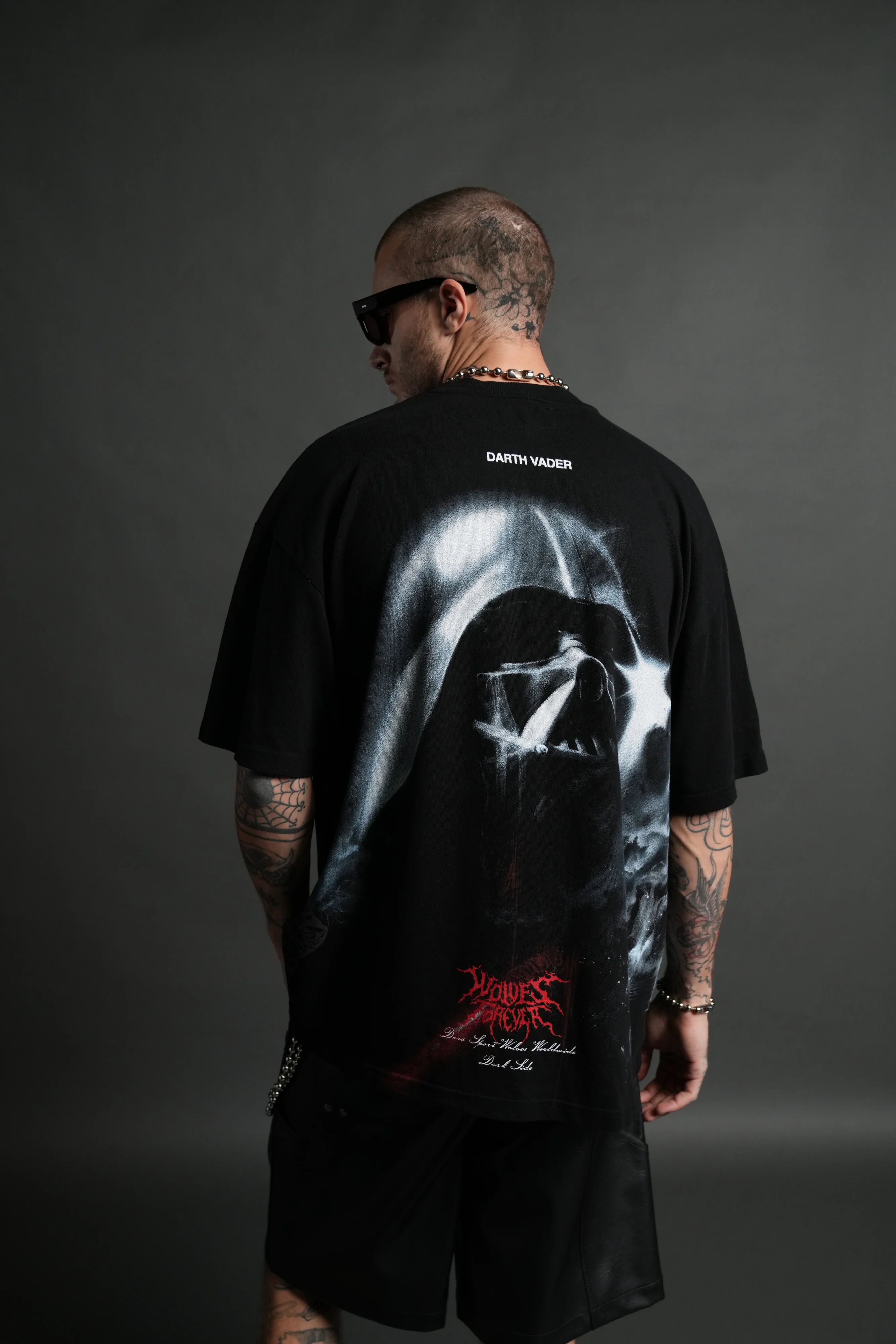 Dark Power "Side By Side" Series Premium Oversized Tee in Black - Image 4