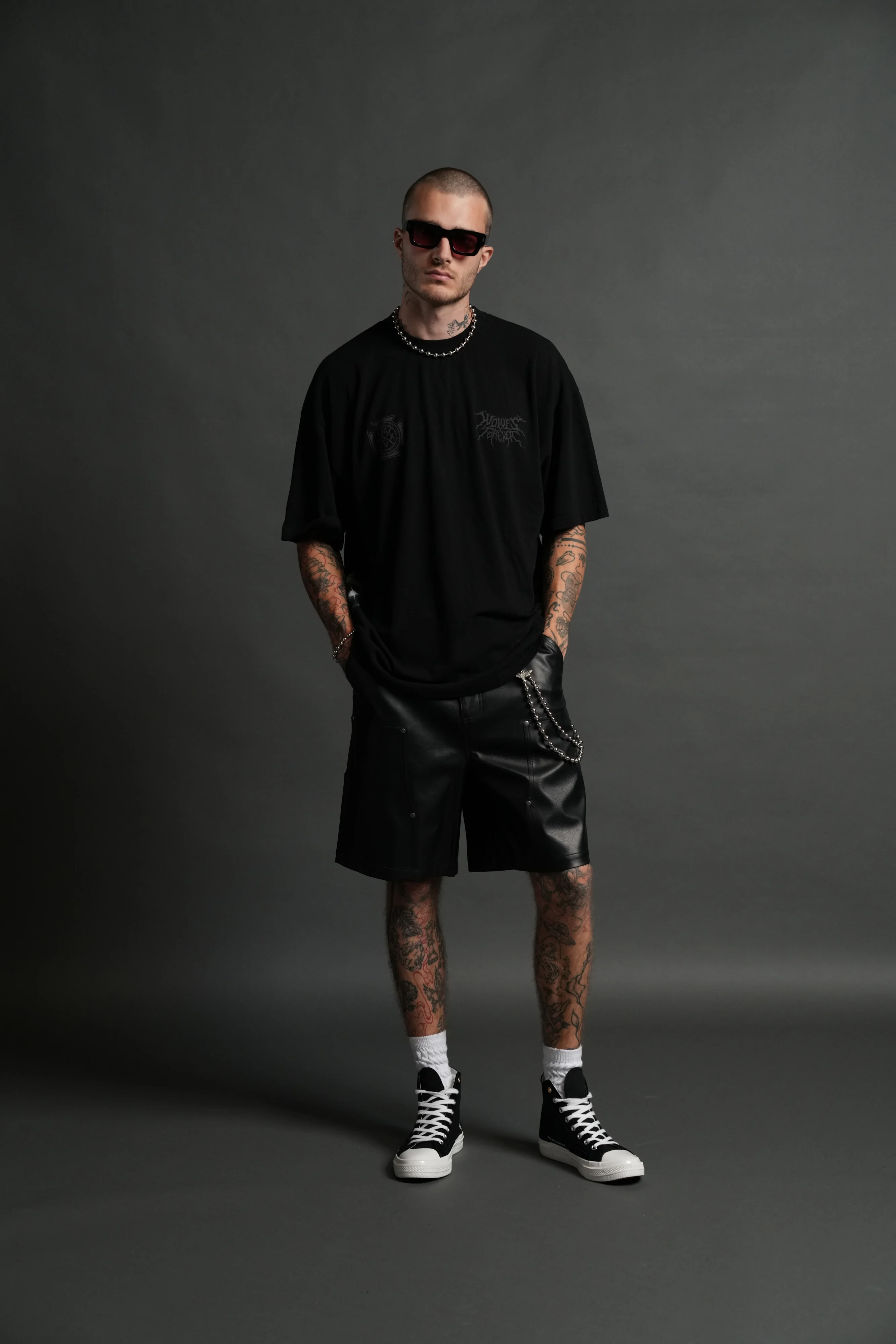 Dark Power "Side By Side" Series Premium Oversized Tee in Black - Image 5