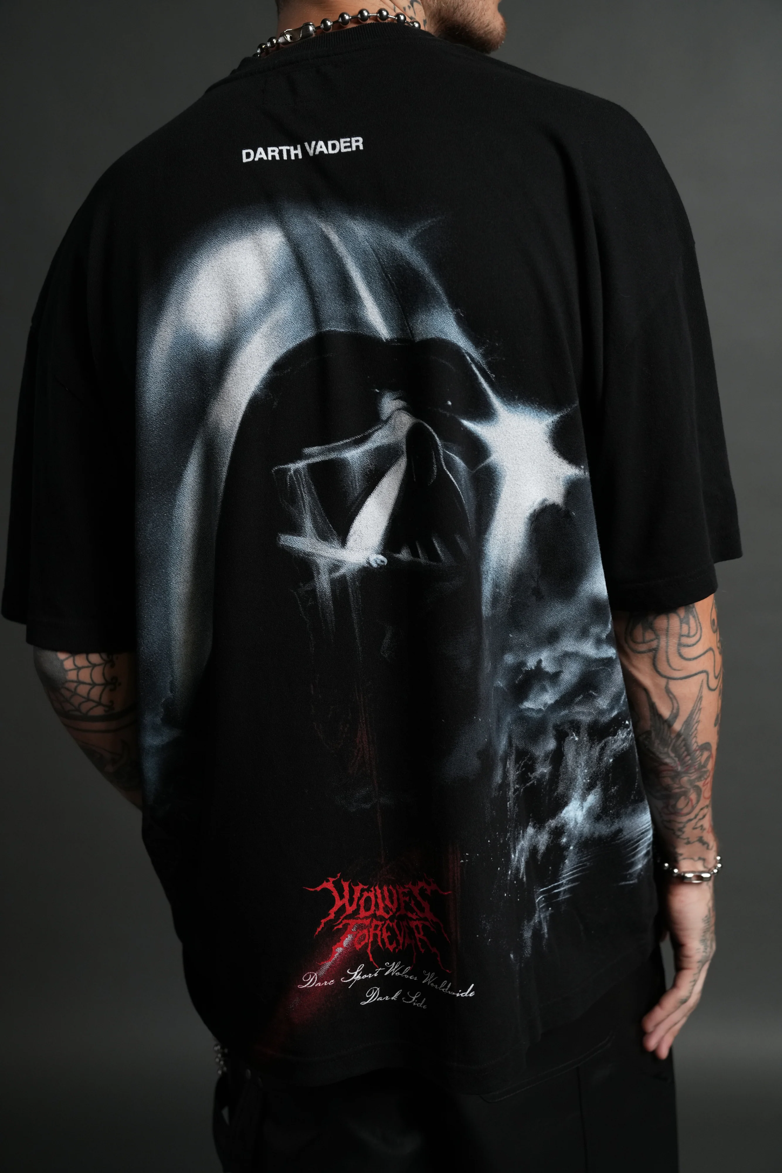 Dark Power "Side By Side" Series Premium Oversized Tee in Black - Image 8