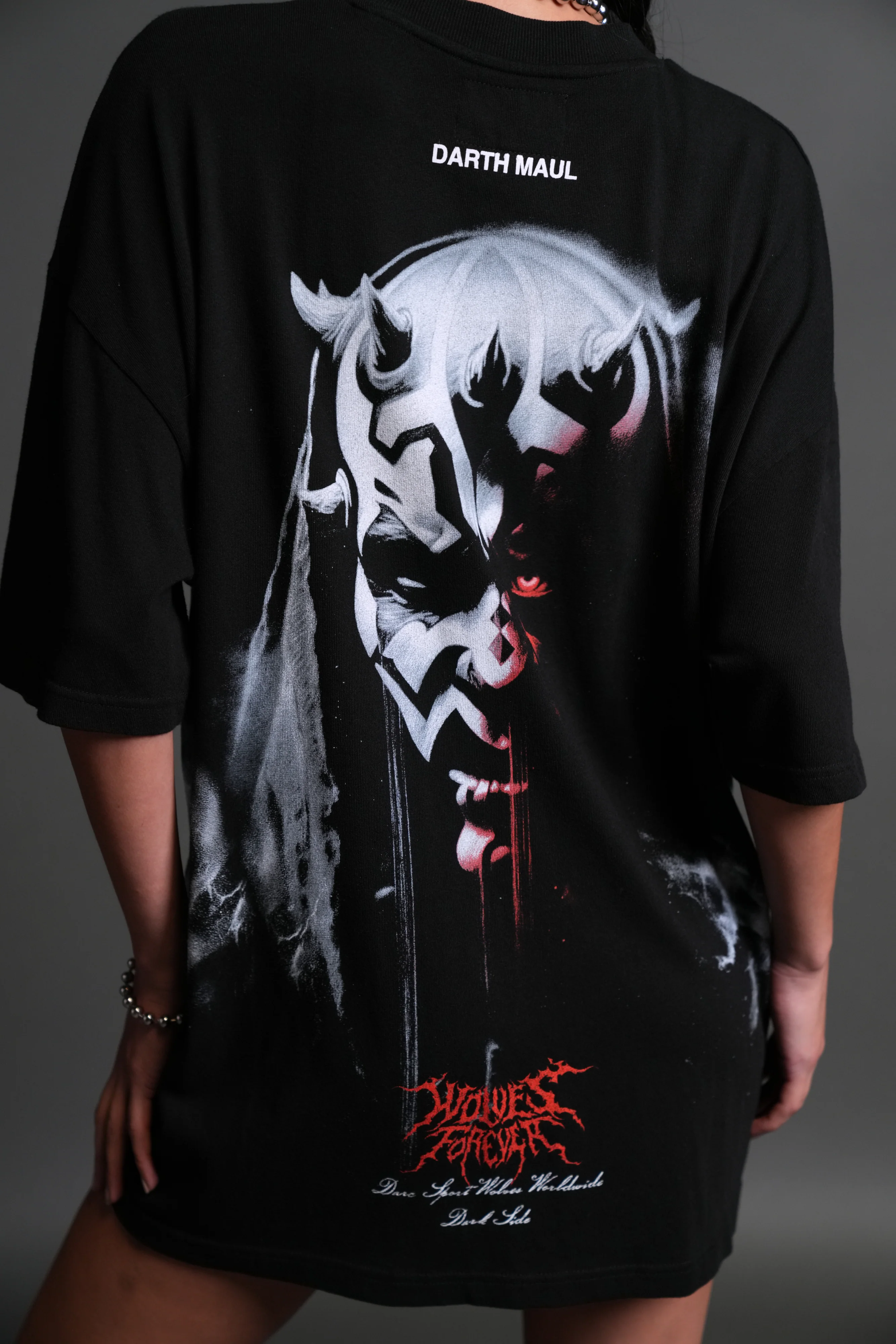 Dark Rage "Side By Side" Series Premium Oversized Tee in Black - Image 8