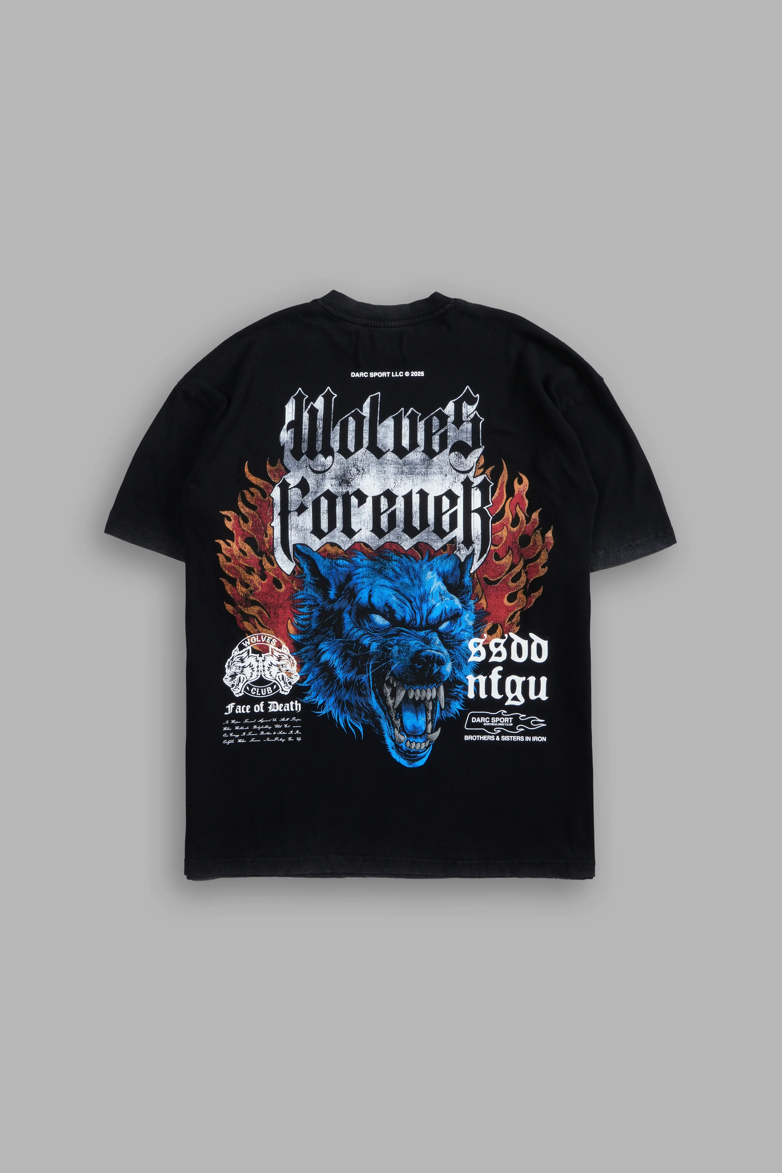 Death Wolf "Premium" Oversized Tee in Black