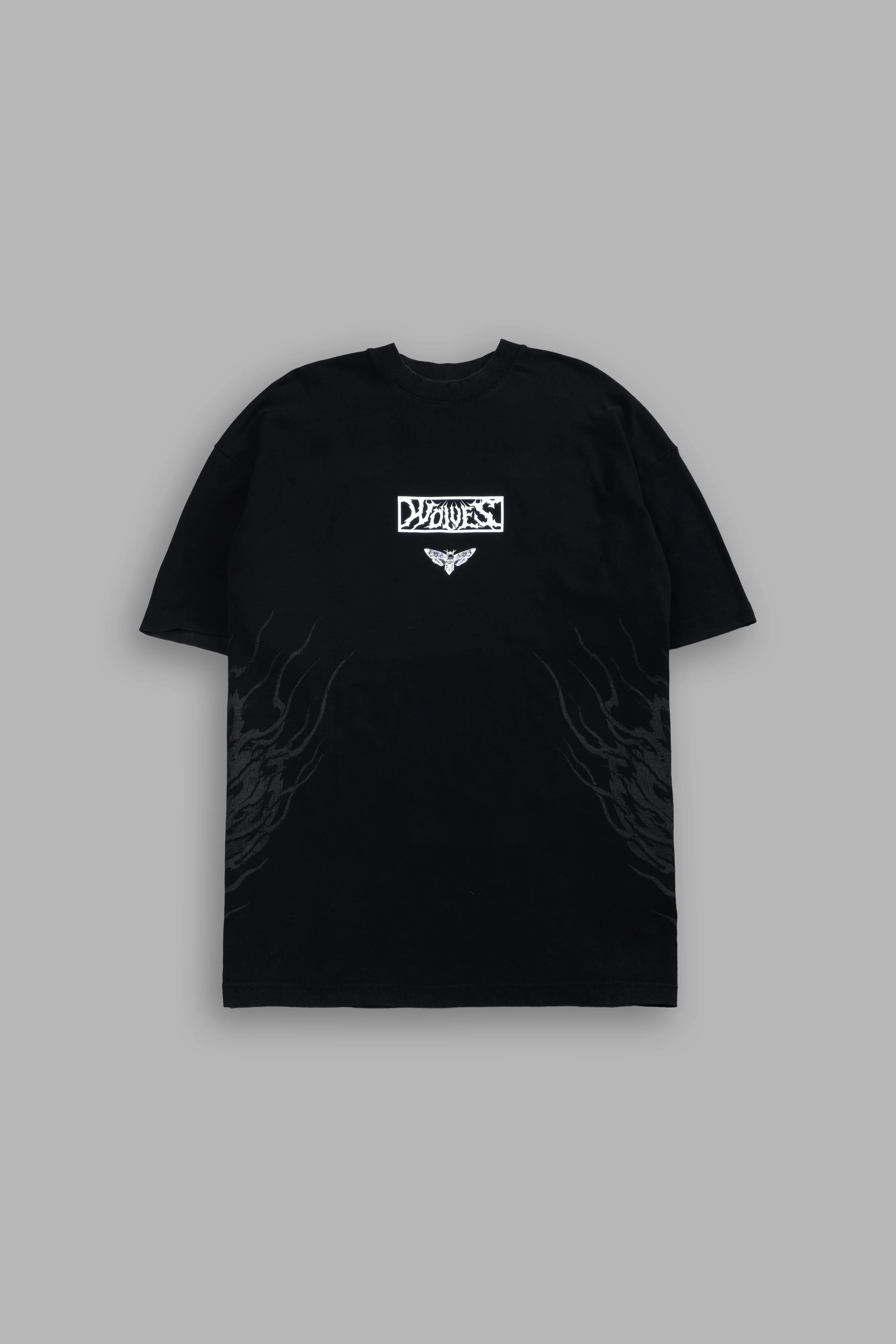 Death's-Head Premium Oversized Tee in Black - Image 3
