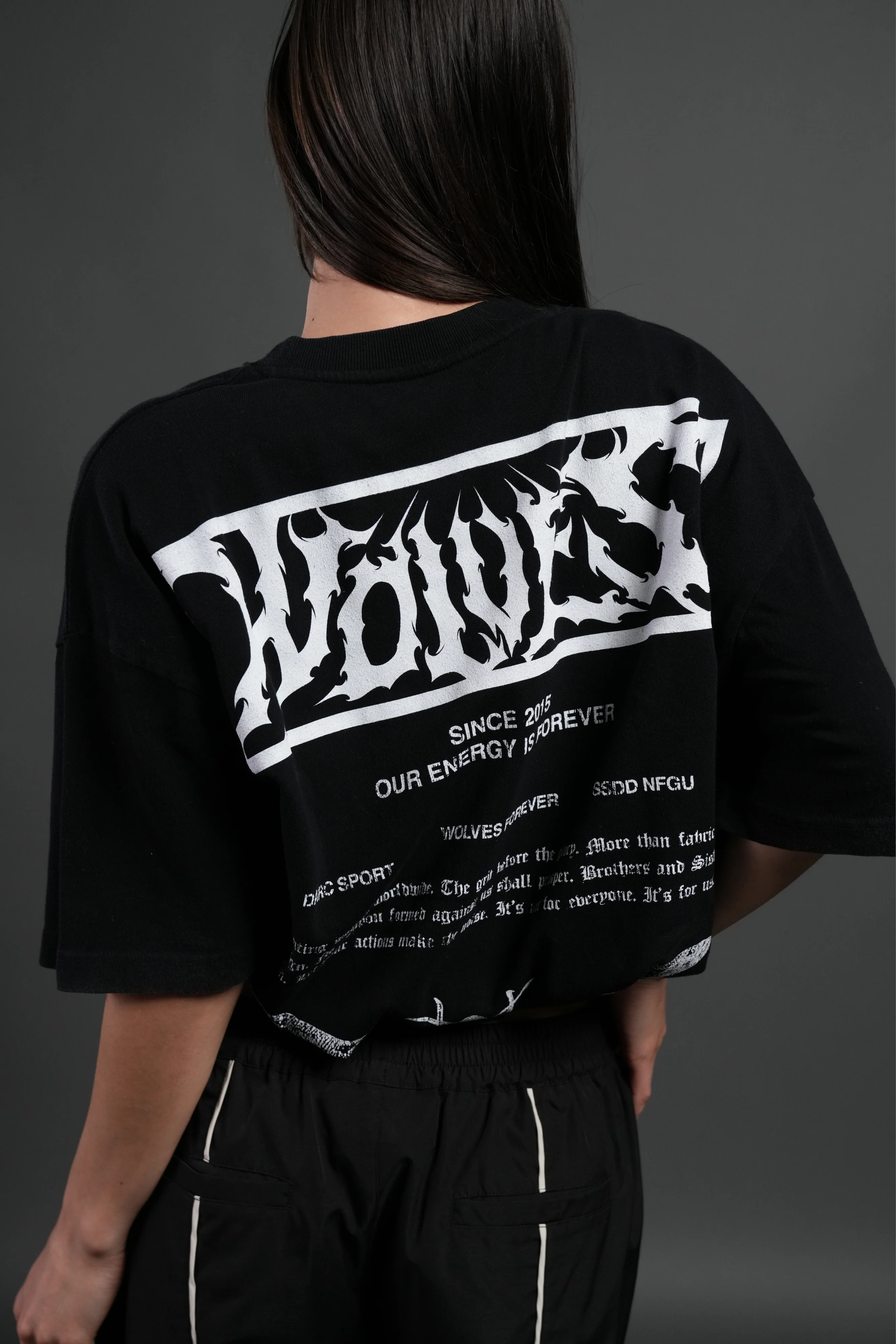 Death's-Head Premium Oversized Tee in Black - Image 4