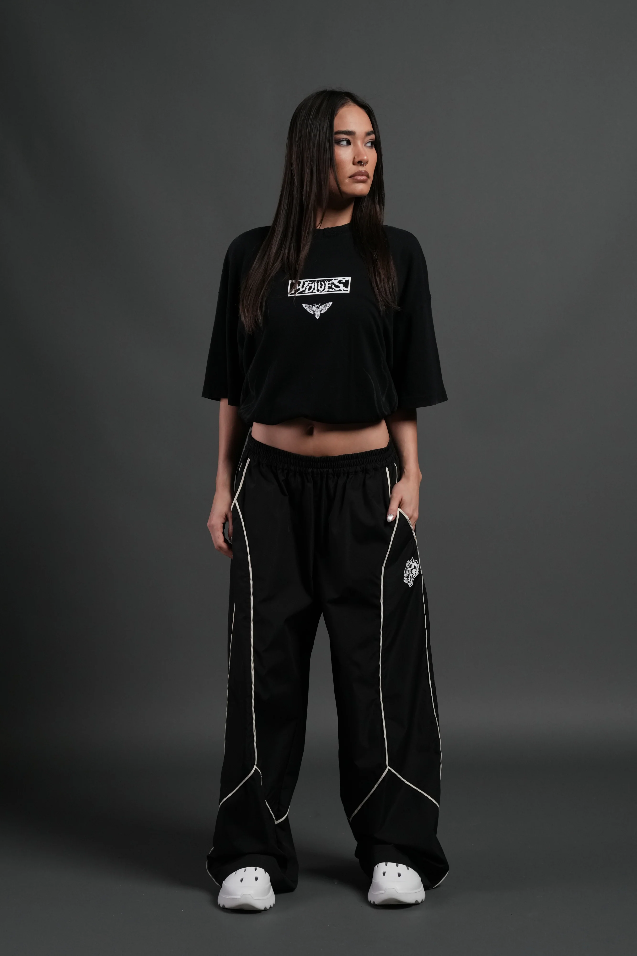 Death's-Head Premium Oversized Tee in Black - Image 5