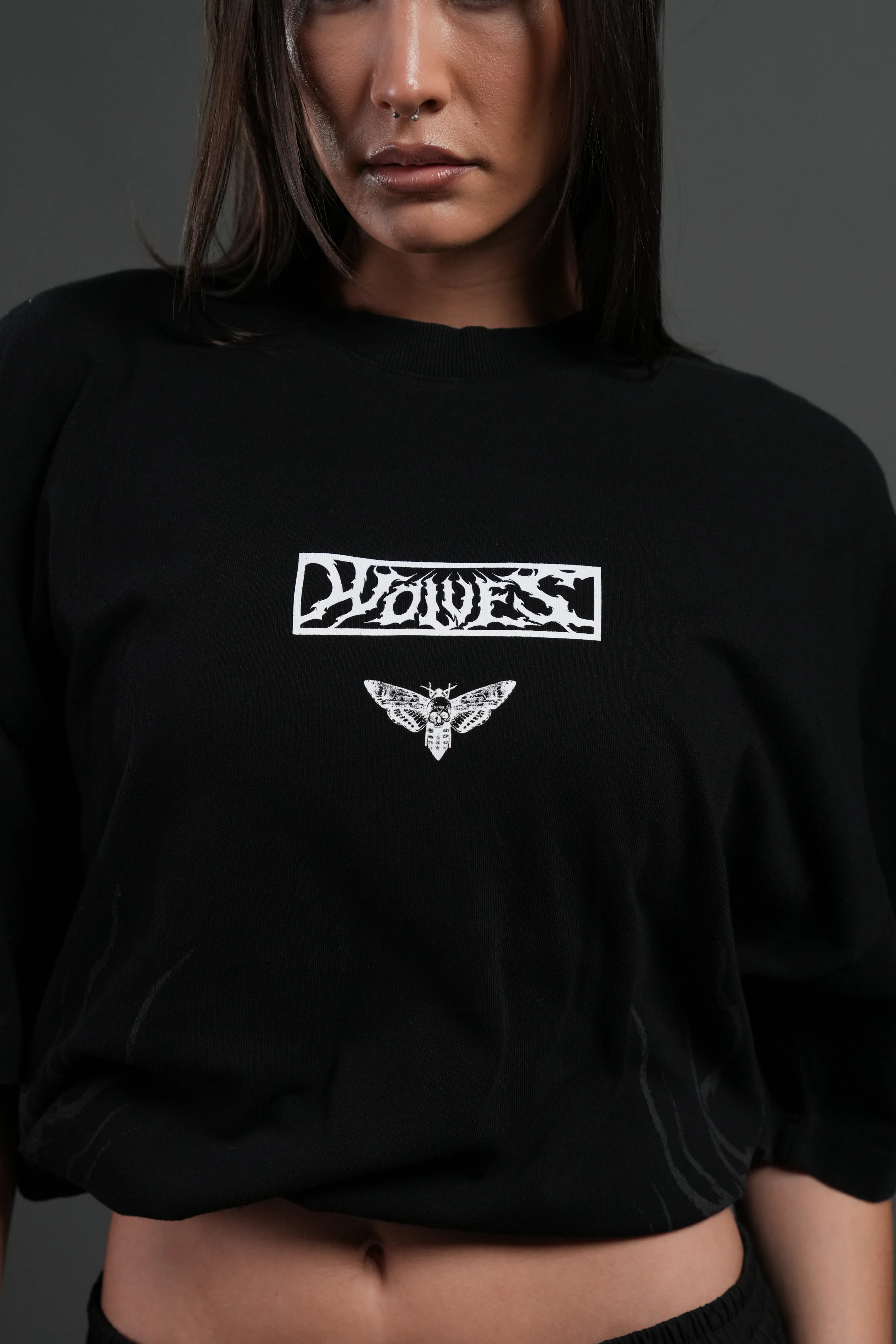 Death's-Head Premium Oversized Tee in Black - Image 7