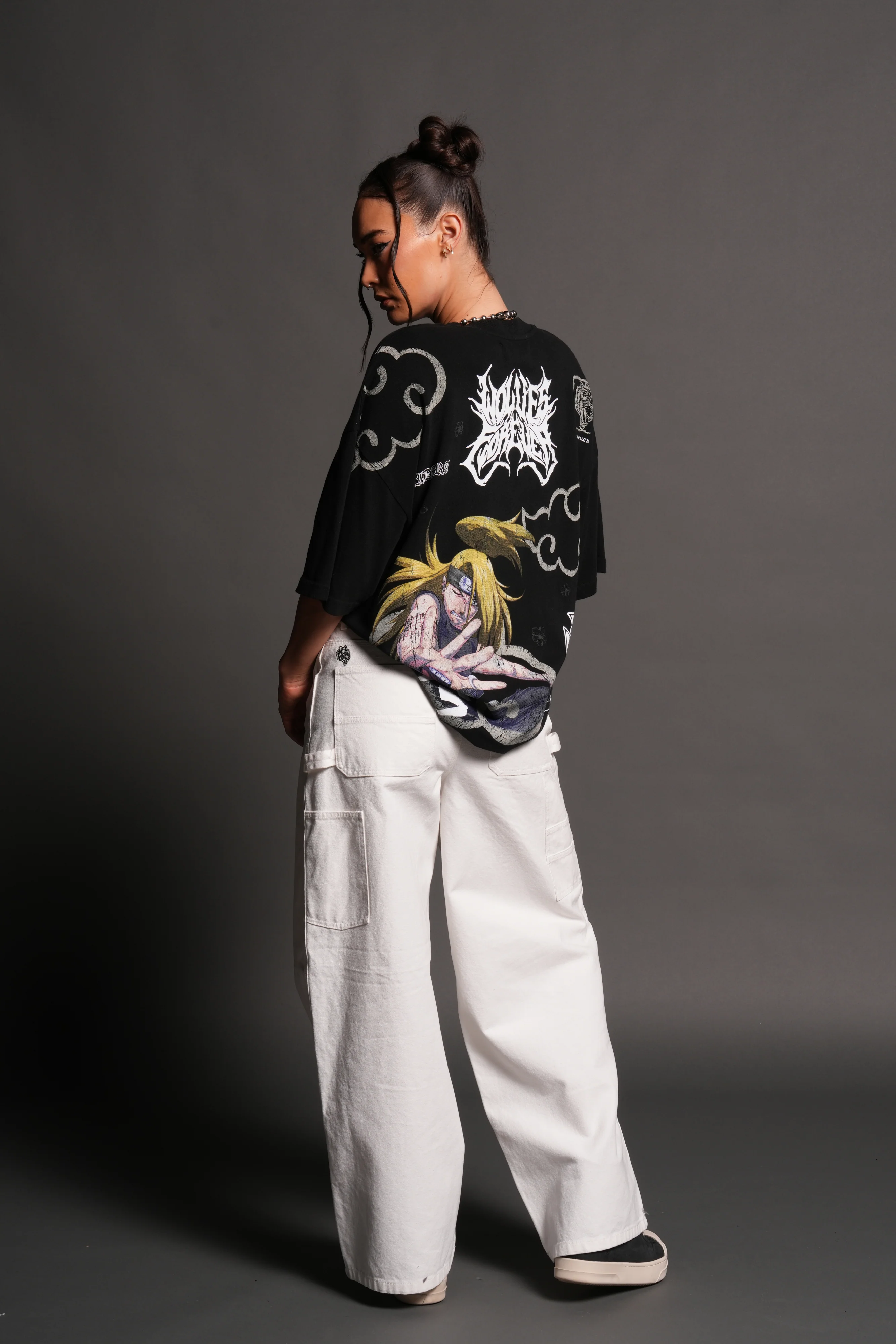 Deidara Premium Oversized Tee in Black - Image 13