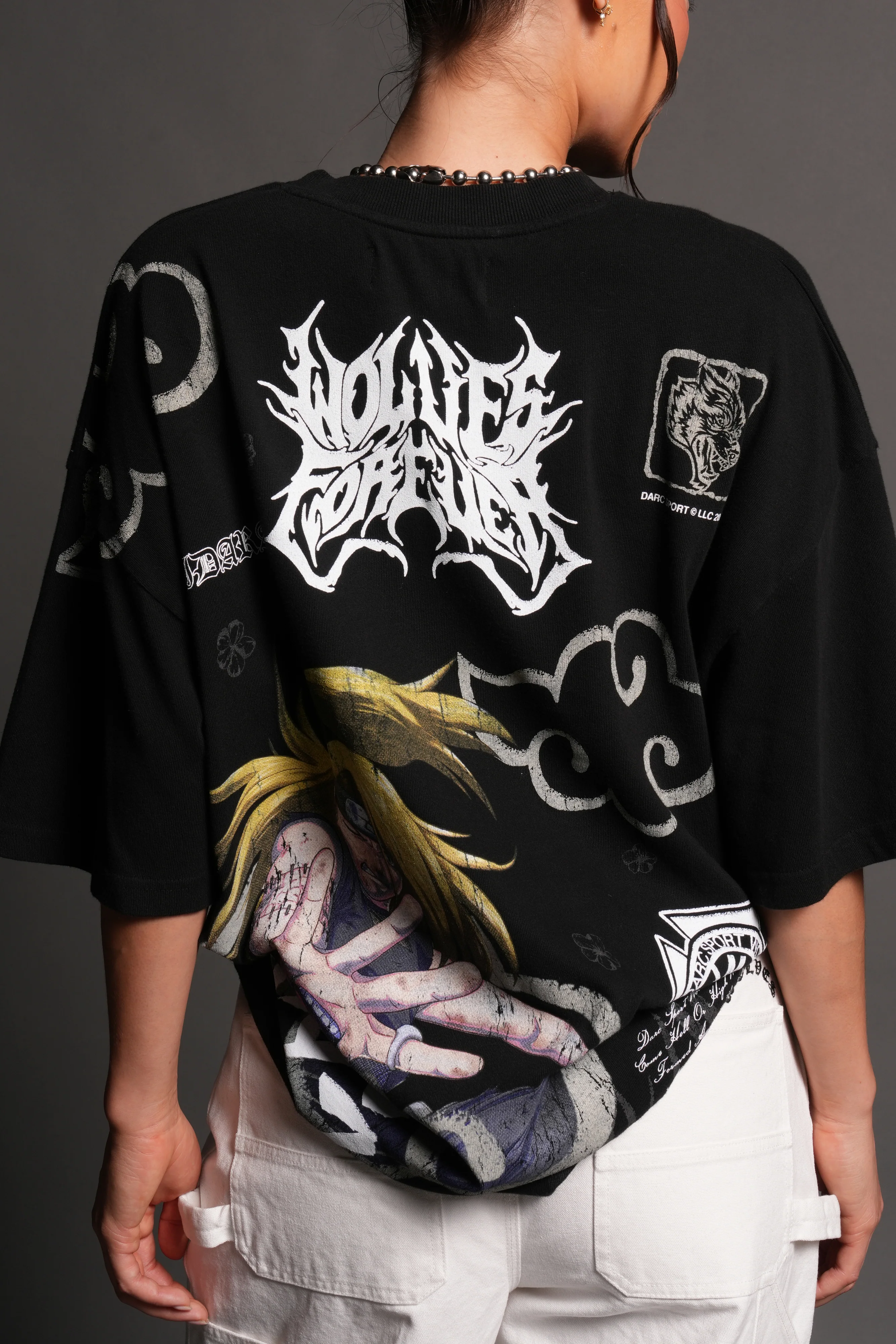 Deidara Premium Oversized Tee in Black - Image 15