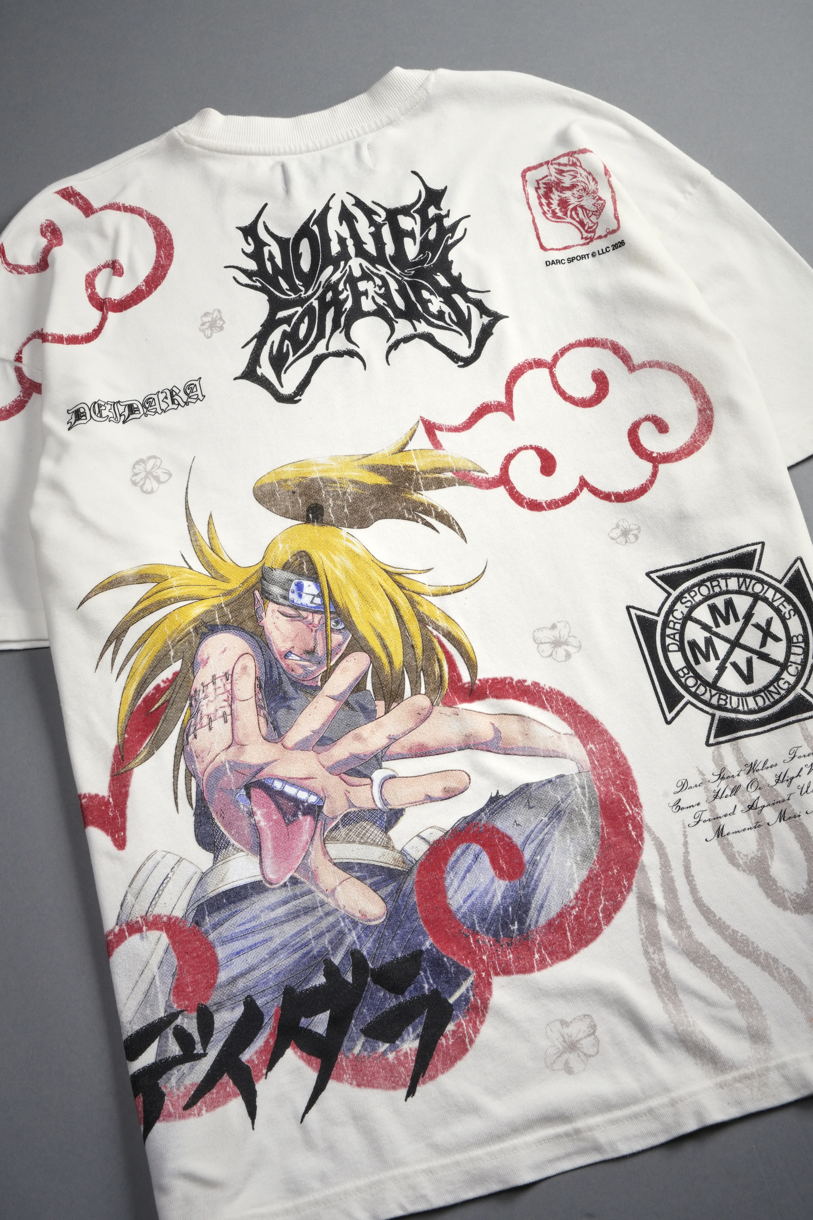 Deidara Premium Oversized Tee in Cream - Image 11
