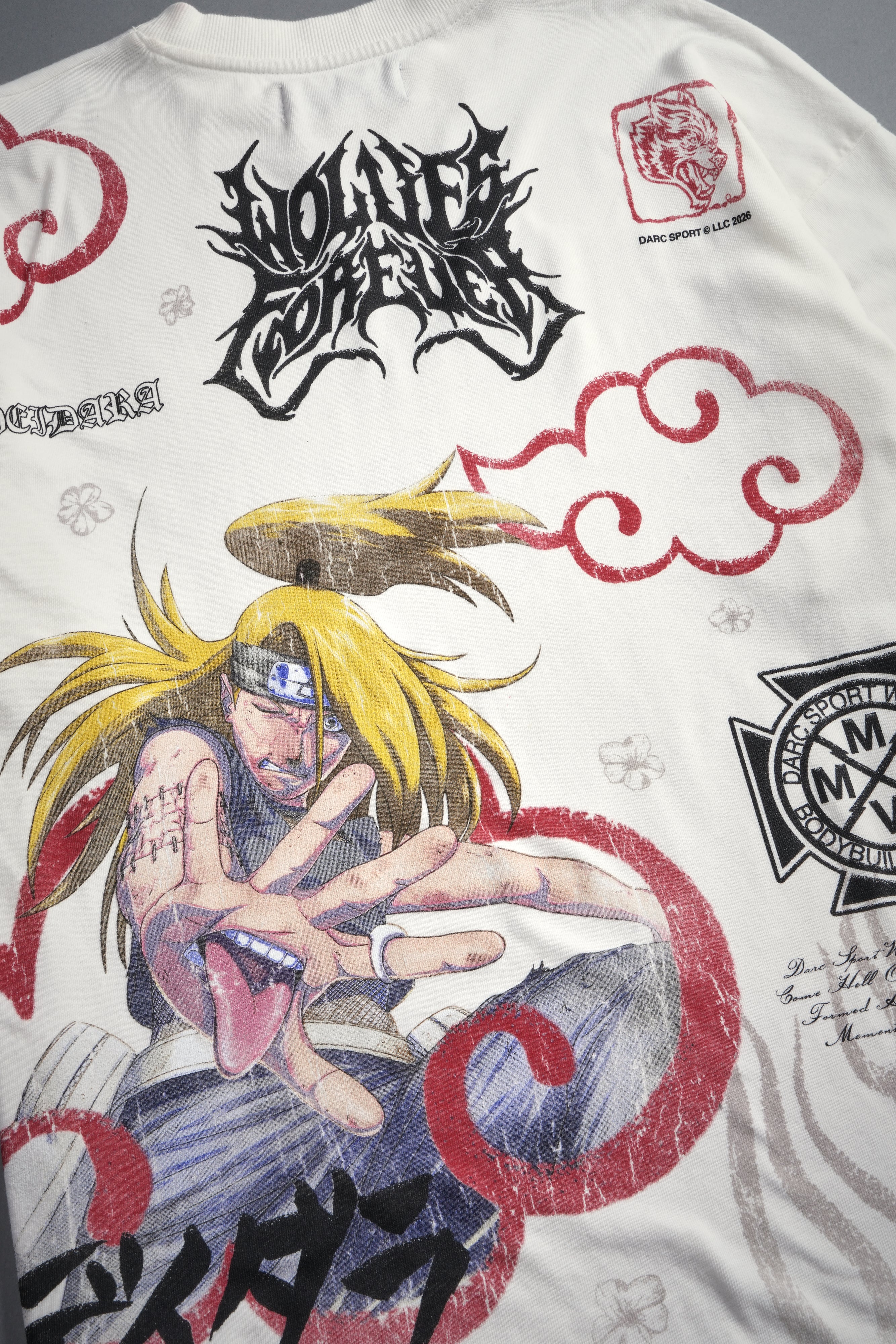 Deidara Premium Oversized Tee in Cream - Image 12