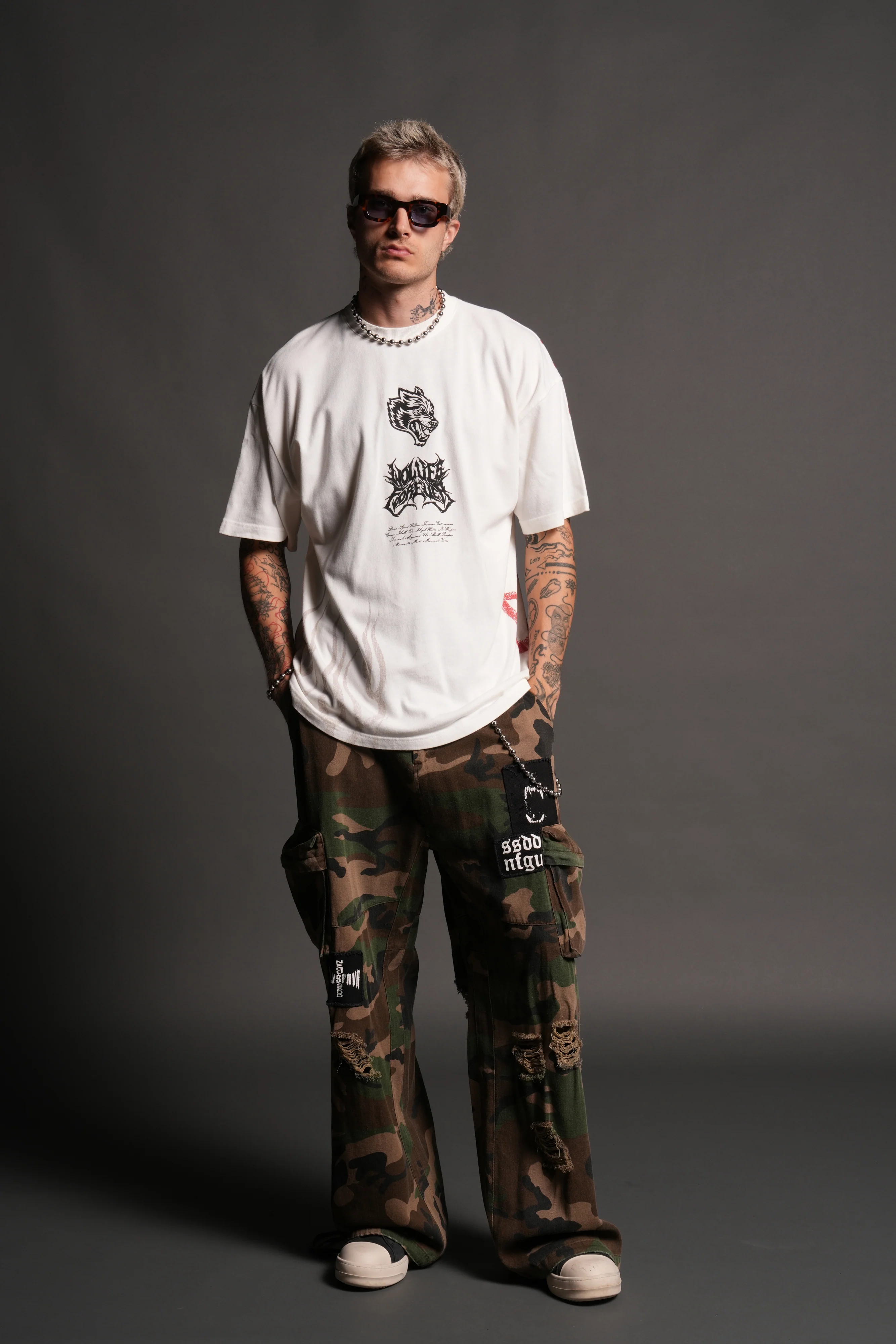 Deidara Premium Oversized Tee in Cream - Image 5