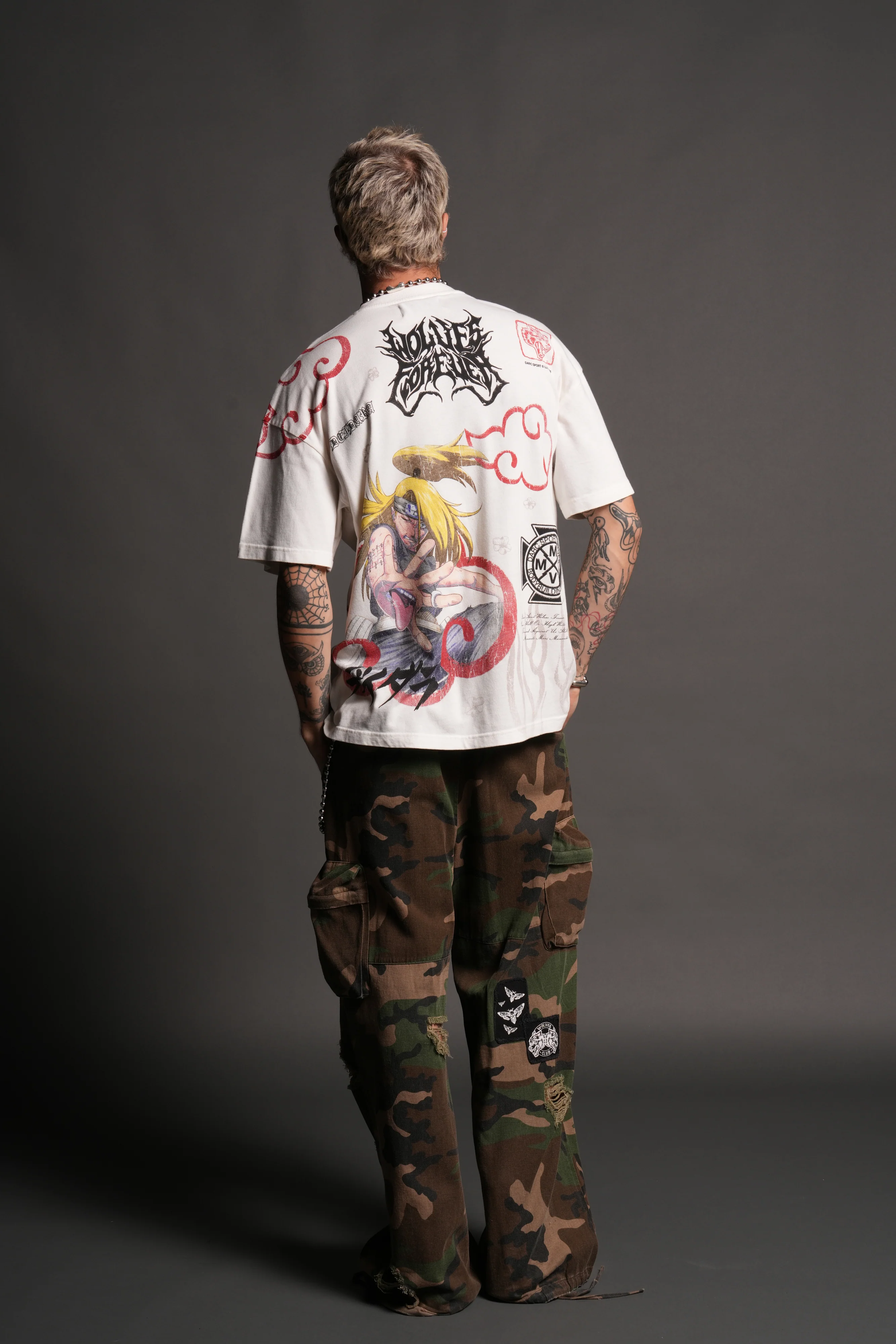 Deidara Premium Oversized Tee in Cream - Image 6