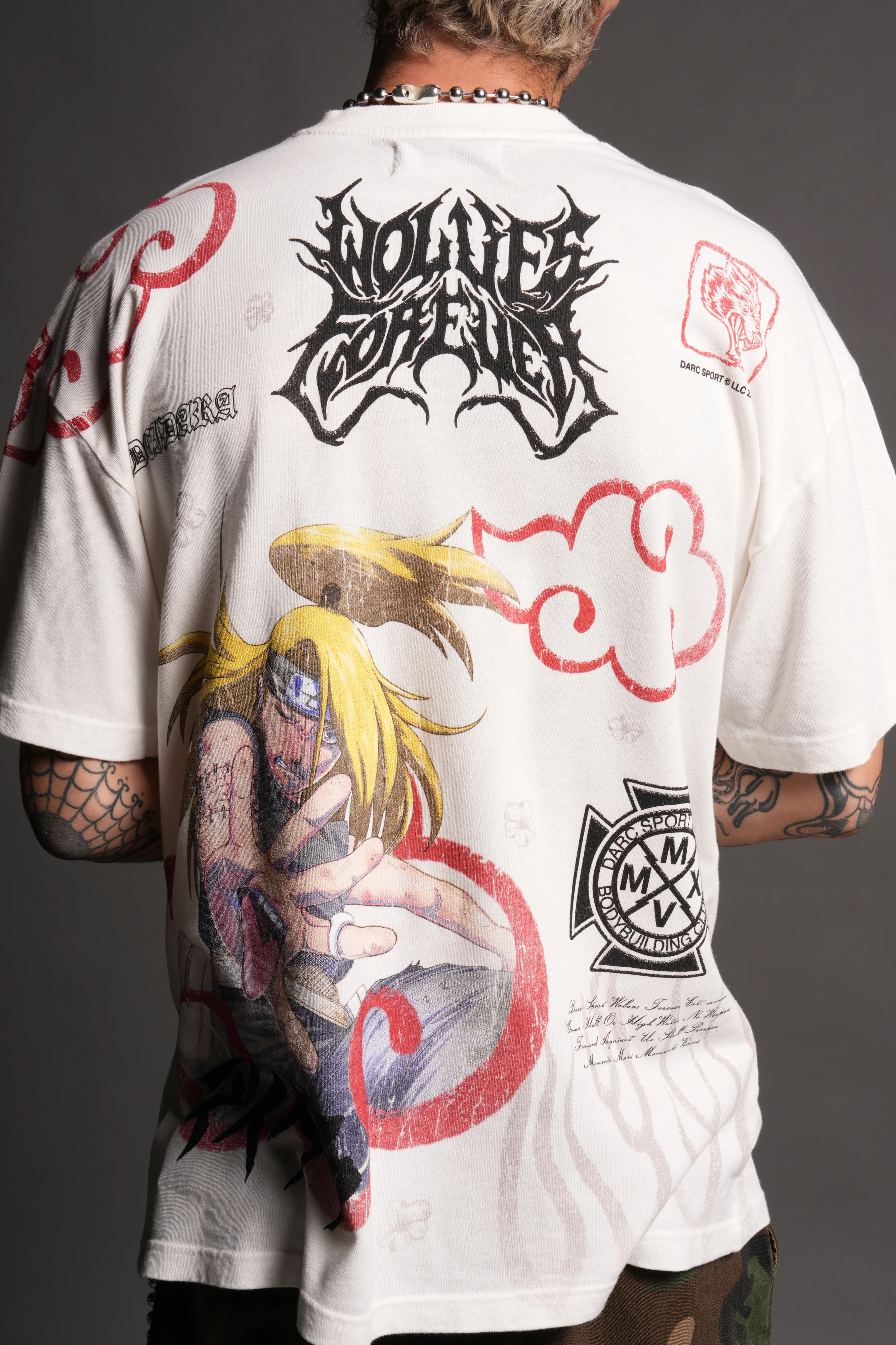 Deidara Premium Oversized Tee in Cream - Image 8