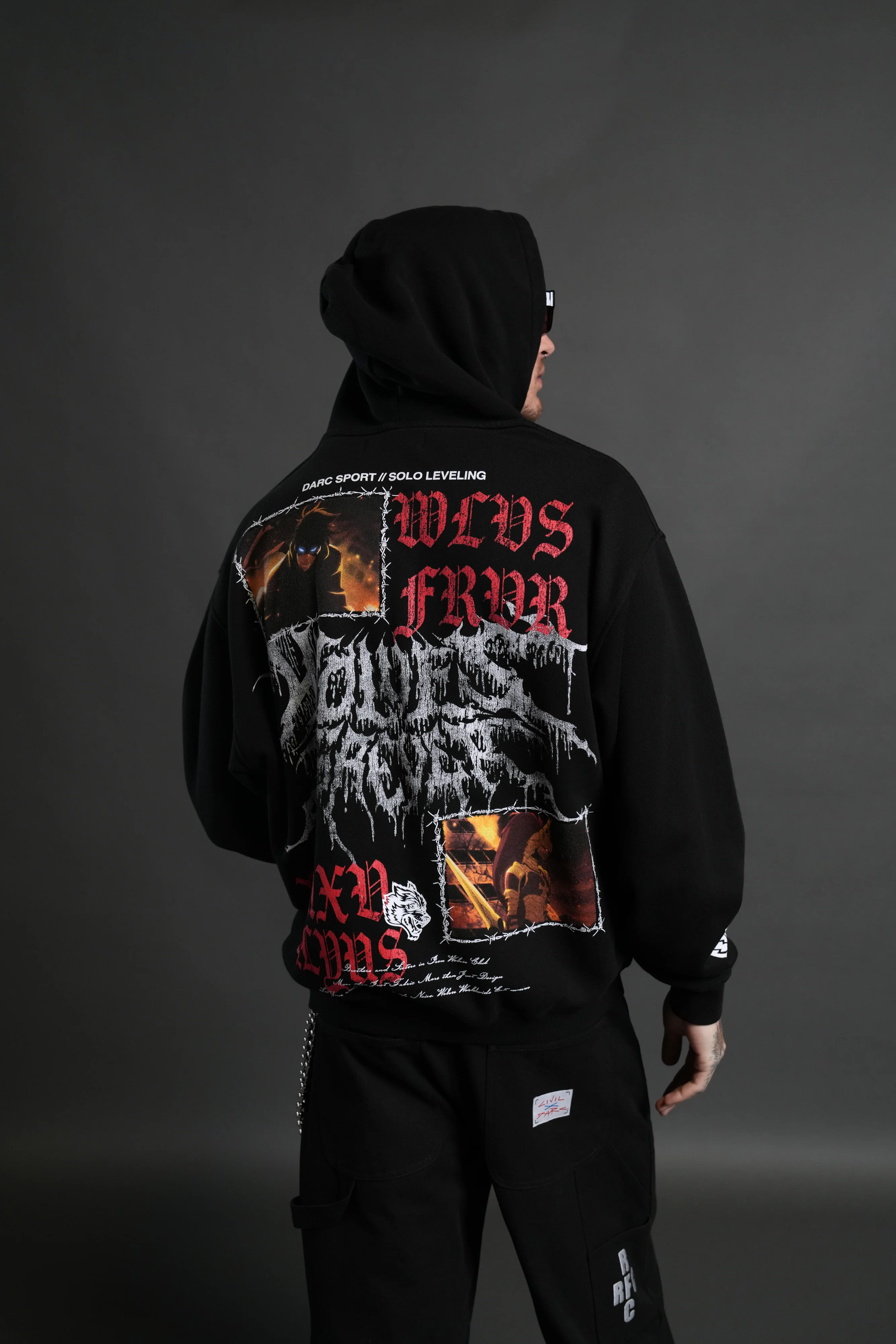 Demon Knight "Pierce" Hoodie in Black - Image 4
