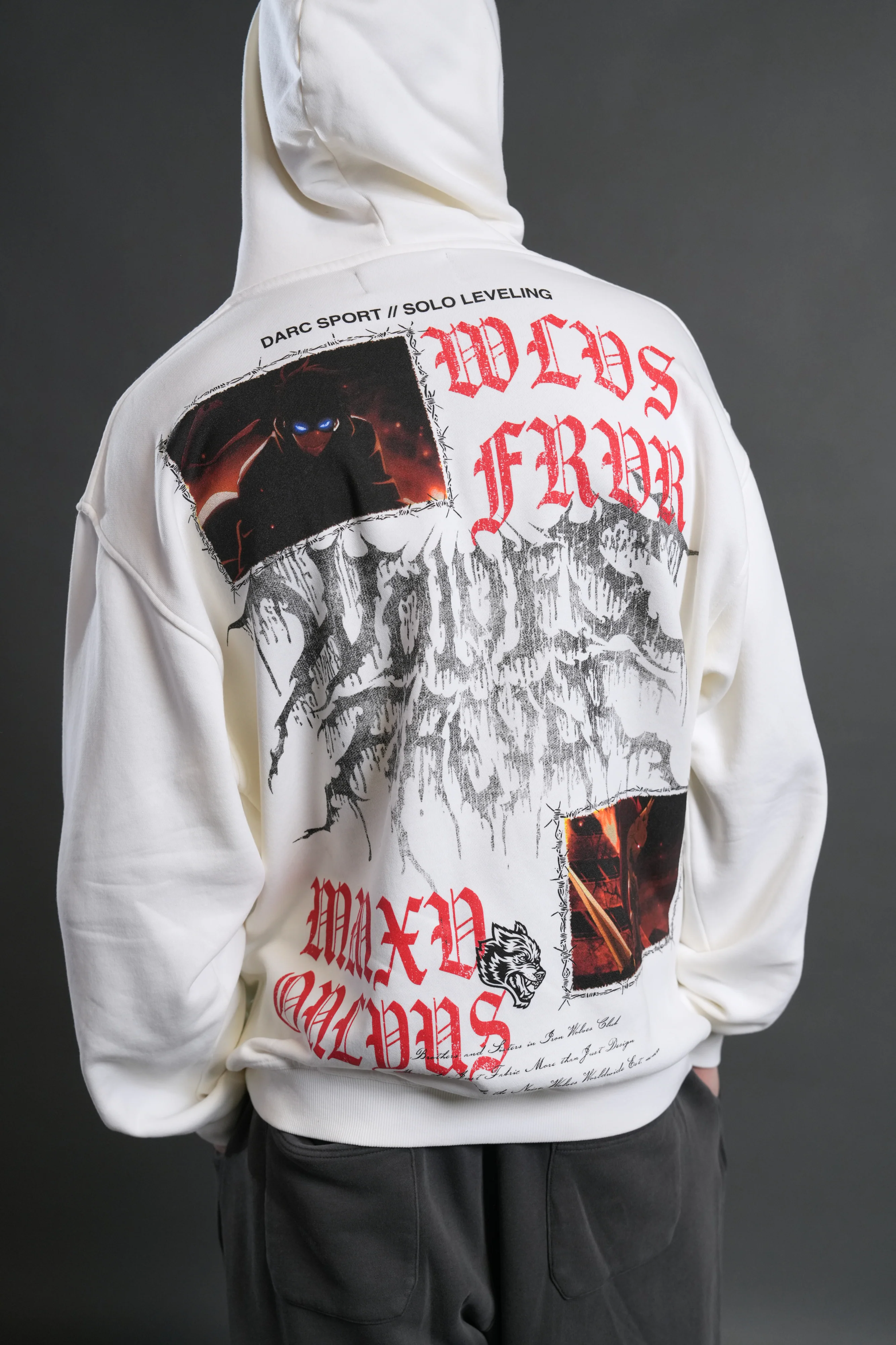 Demon Knight "Pierce" Hoodie in Cream - Image 12