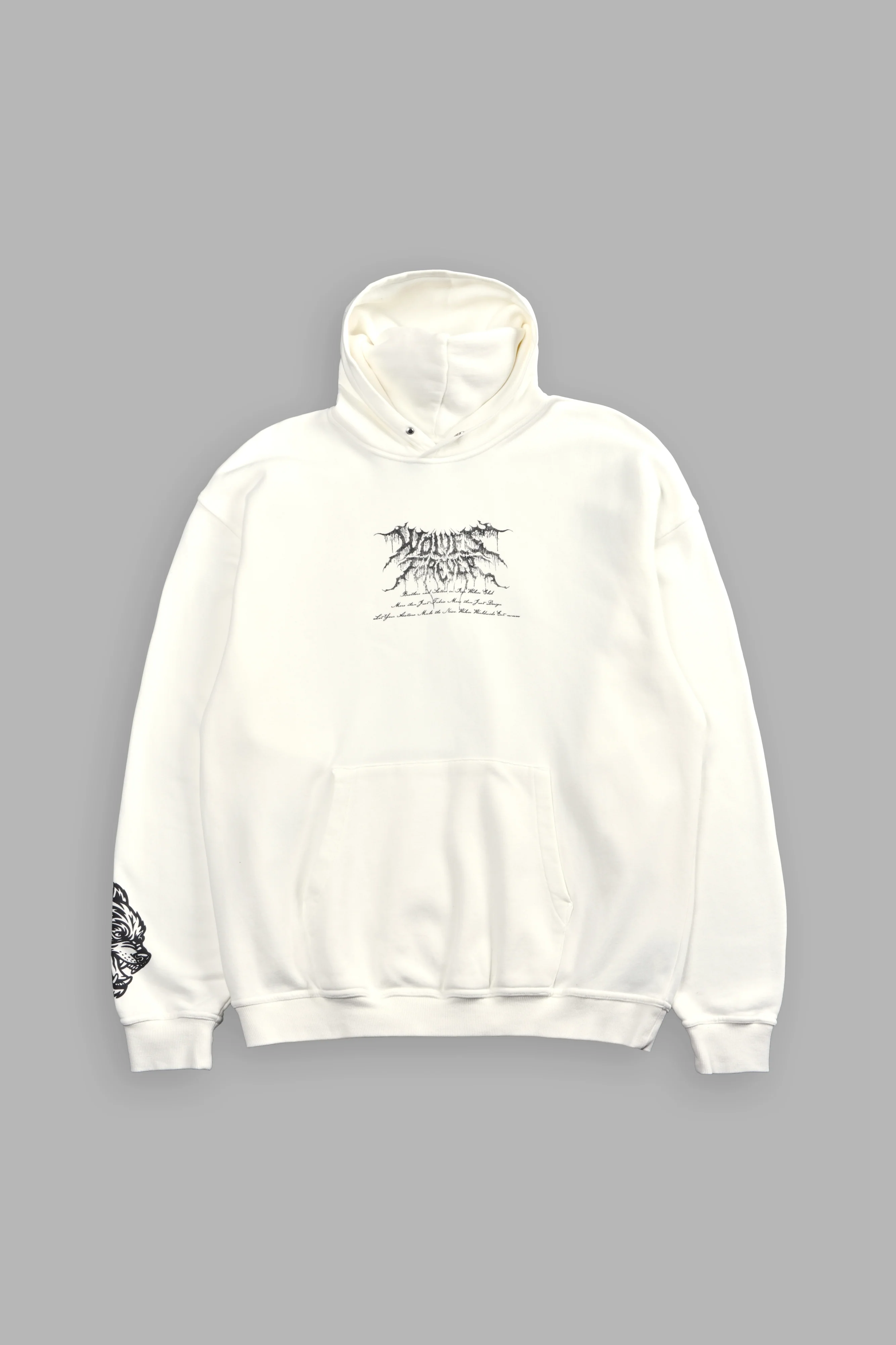 Demon Knight "Pierce" Hoodie in Cream - Image 3