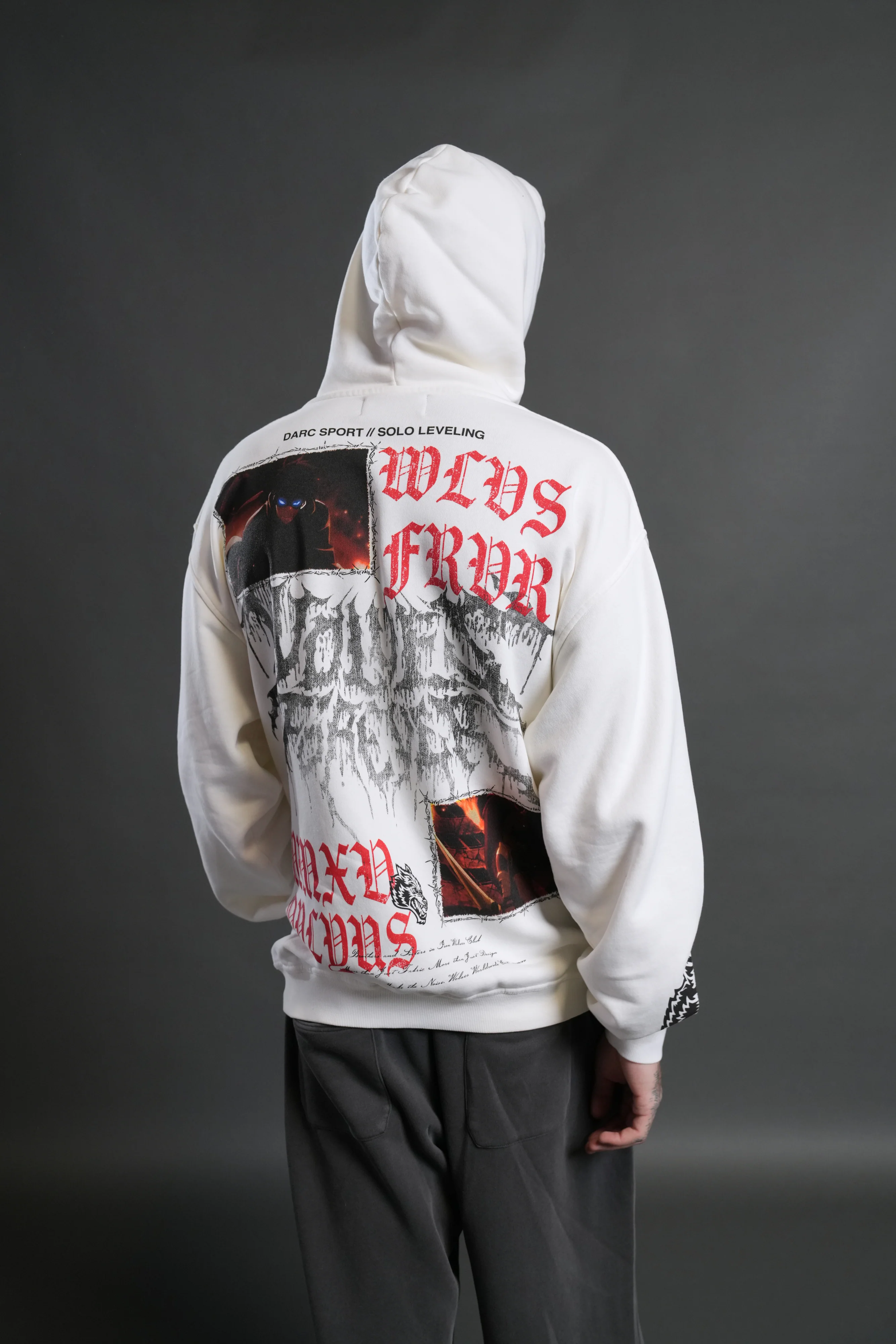 Demon Knight "Pierce" Hoodie in Cream - Image 4