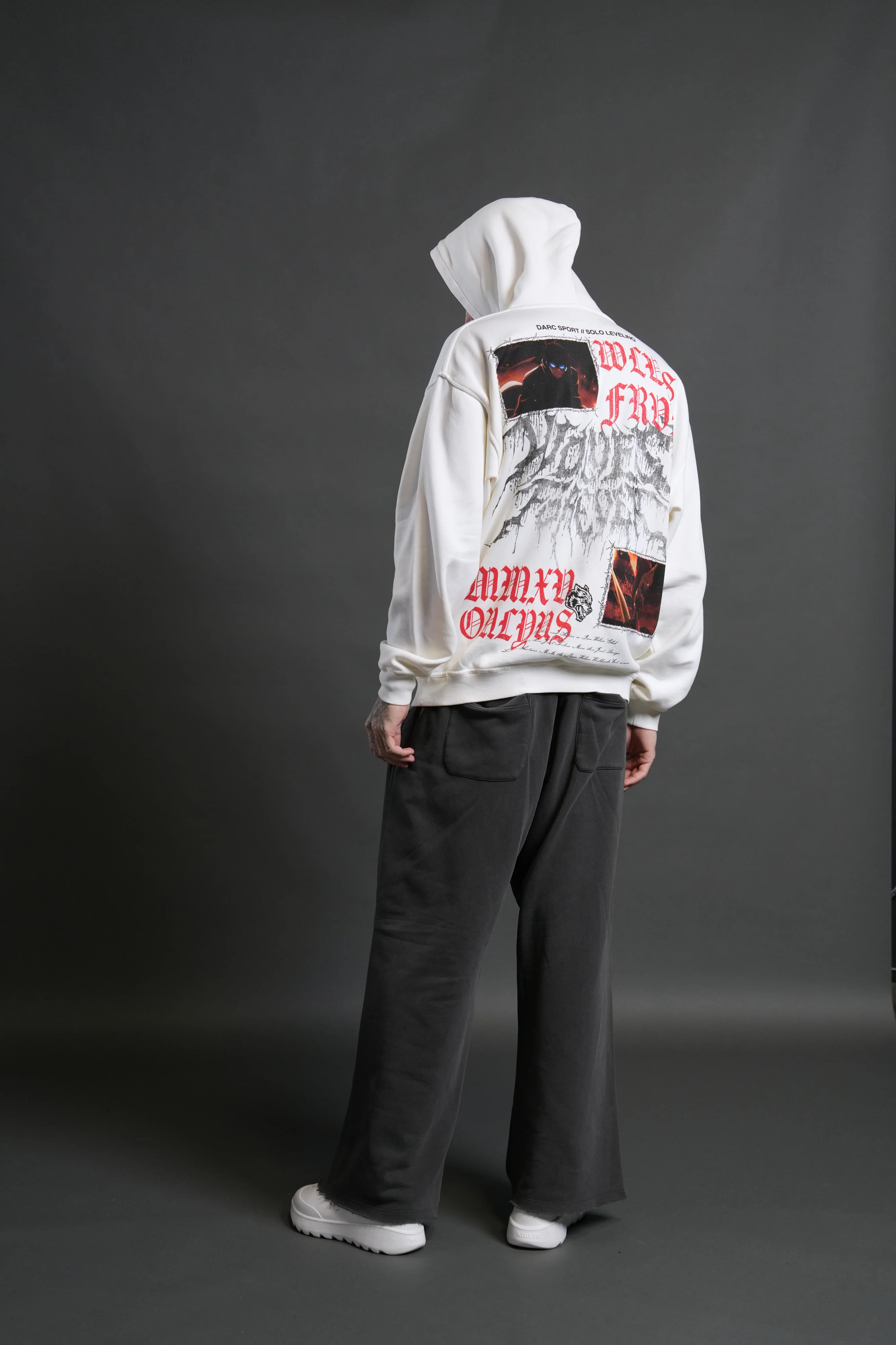 Demon Knight "Pierce" Hoodie in Cream - Image 6