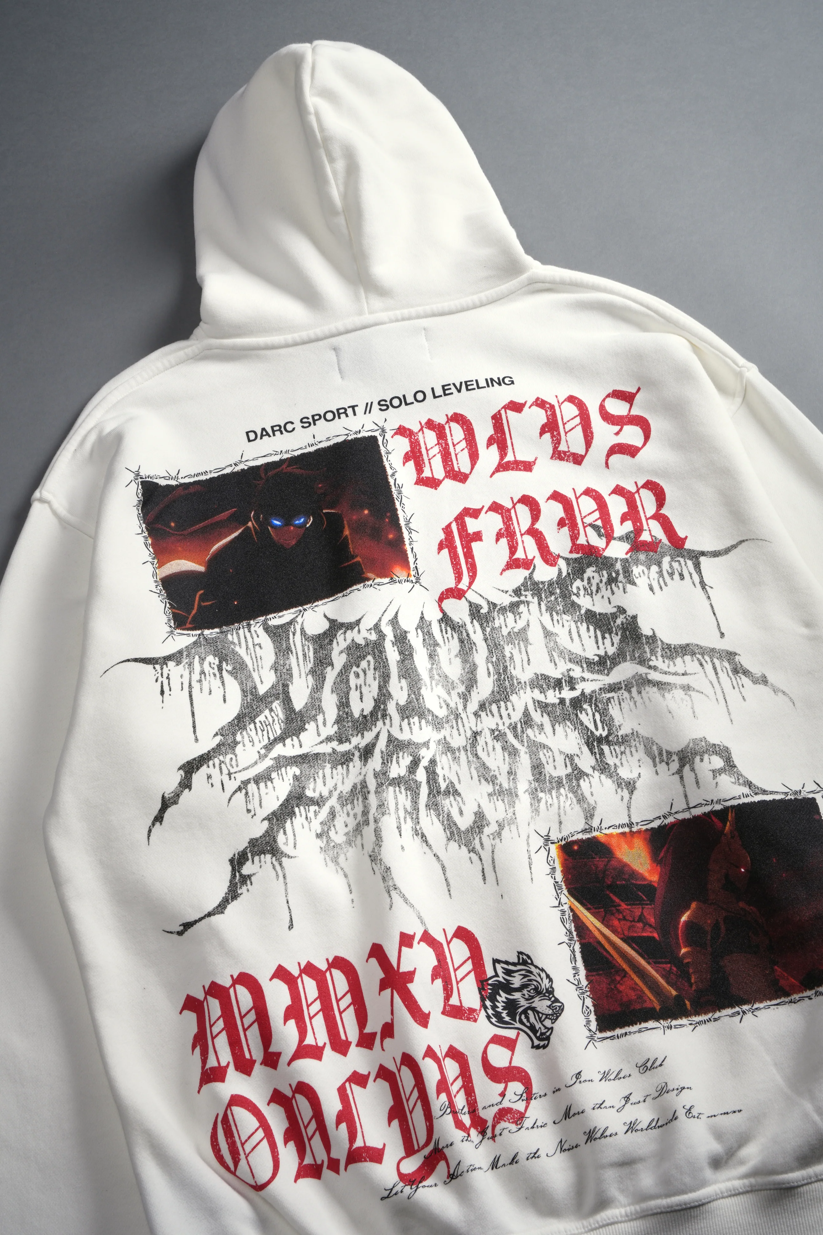 Demon Knight "Pierce" Hoodie in Cream - Image 9