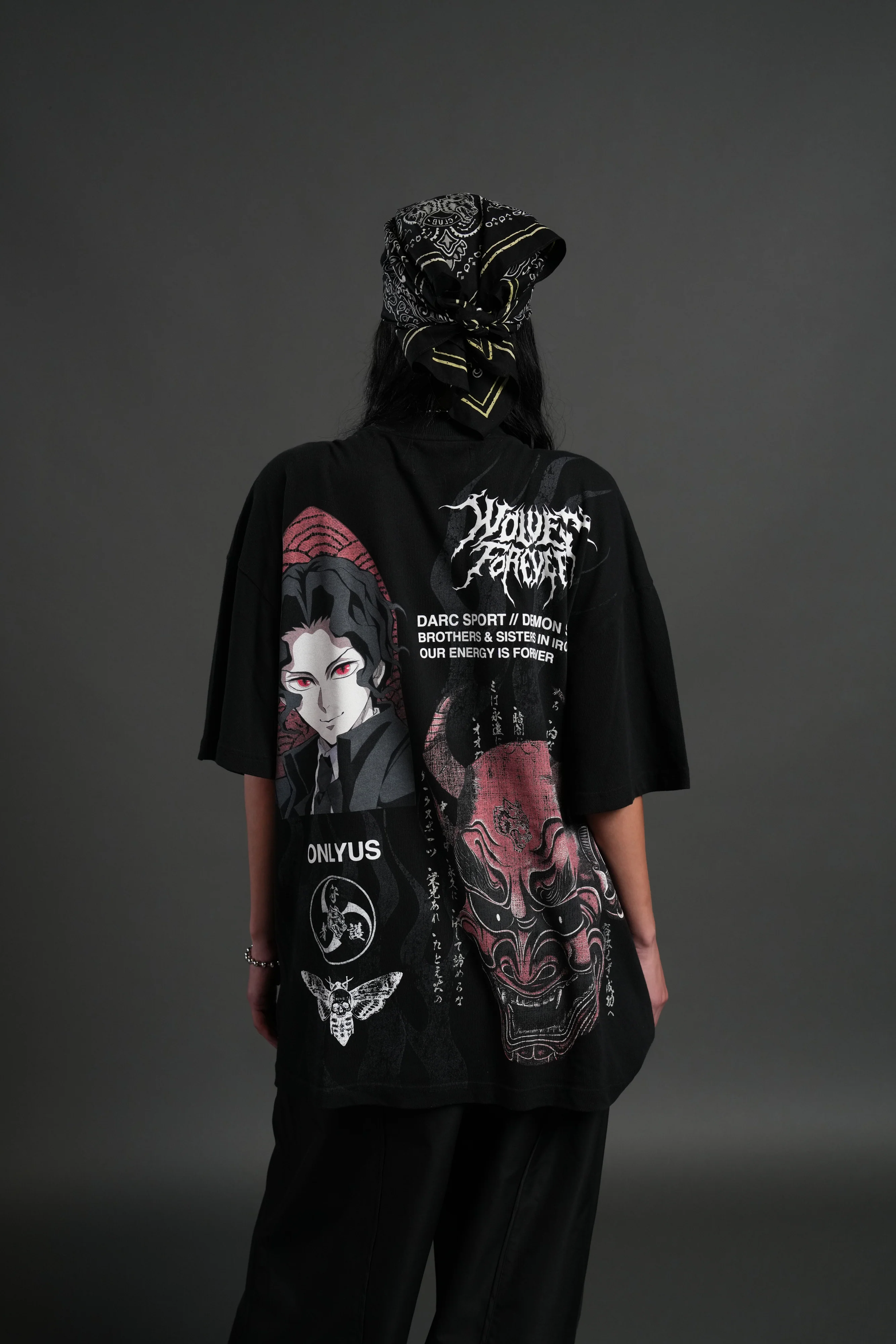 Demon Within "Premium" Oversized Tee in Black - Image 4